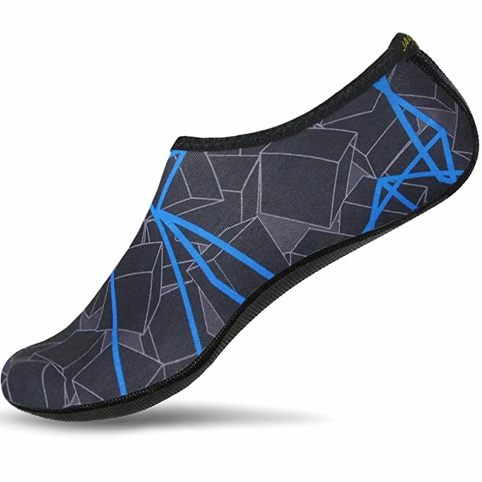 JACKSHIBO Buty do pływania, damskie buty do zakładania na bose stopy, męskie buty kąpielowe, buty plażowe, dla chłopców i dziewczynek, do surfowania, do wody