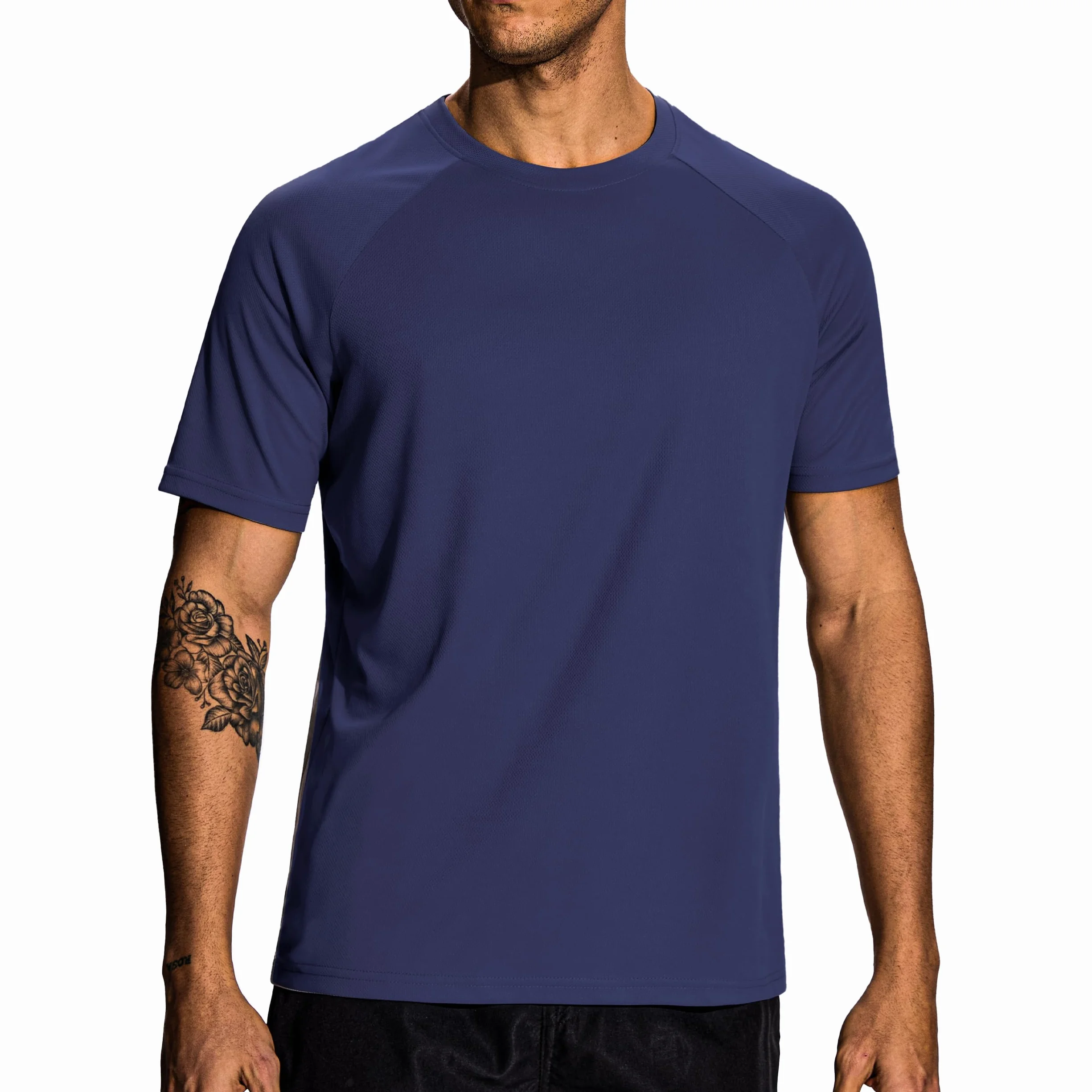 Hioutdoor Sportowe t-shirty męskie, 3 lub 5 sztuk, z krótkim rękawem, oddychające, szybkoschnące, do biegania, z krótkim rękawem, do kulturystyki