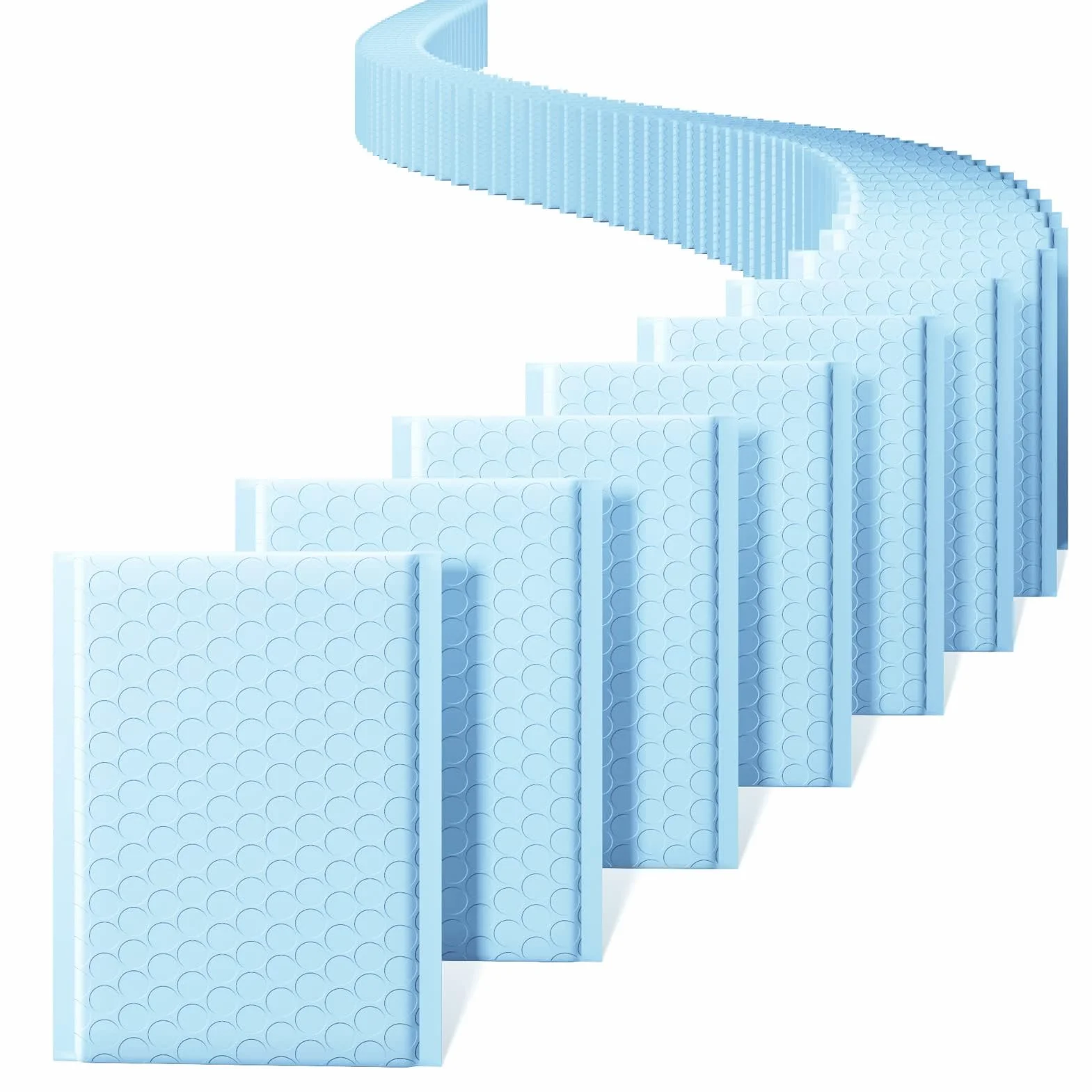 Bubble Mailers, 15,3 x 22,9 cm, 50 sztuk, jasnoniebieskie