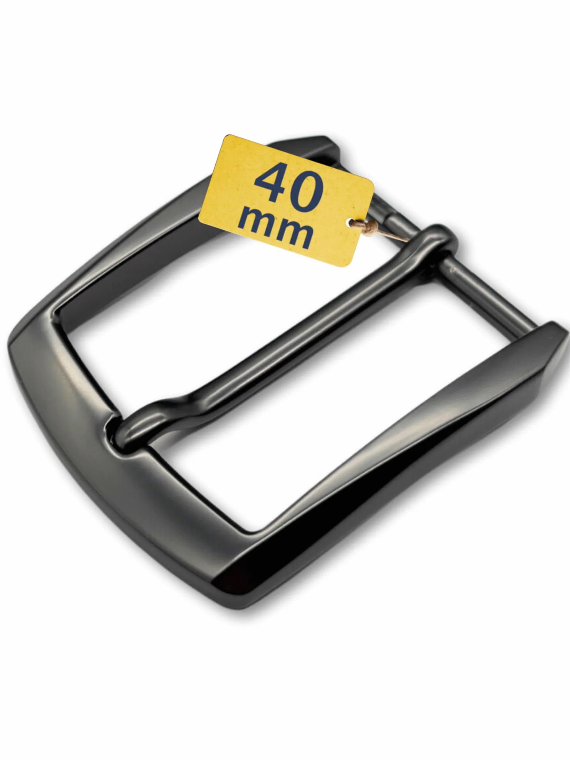 Premium Klamra do paska męska szerokość 40mm ciemnoszara - Zapięcie do paska dla pasków o szerokości 38-40mm - wysokiej jakości stop metalu klamra zapasowa ciemnoszara GS40010-MBG Matt Black