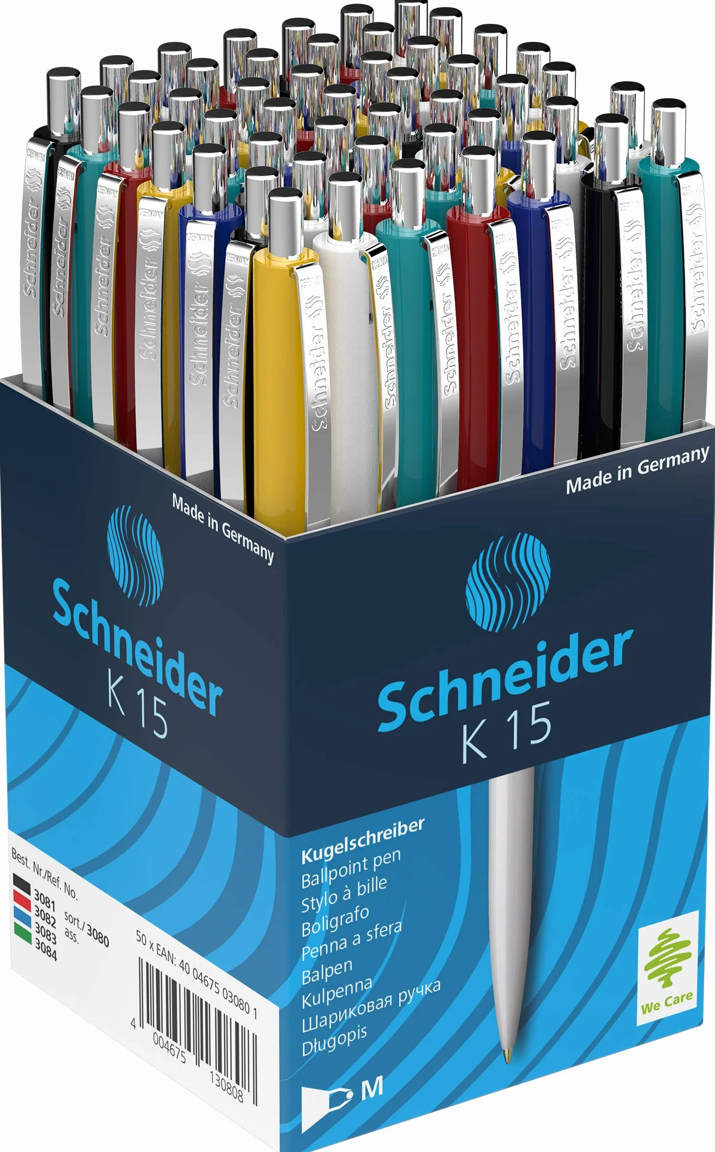 Schneider K15 3080 Długopis, Wielokolorowy, 50 sztuk