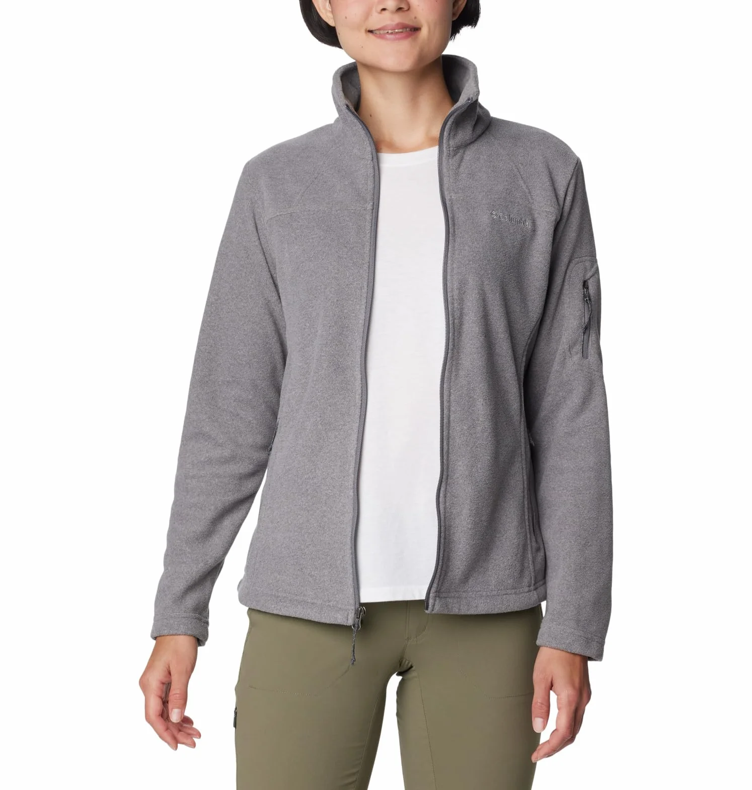 Columbia Fast Trek Jacket, Kurtka polarowa Kobiety, City Grey Heather/City Grey, M