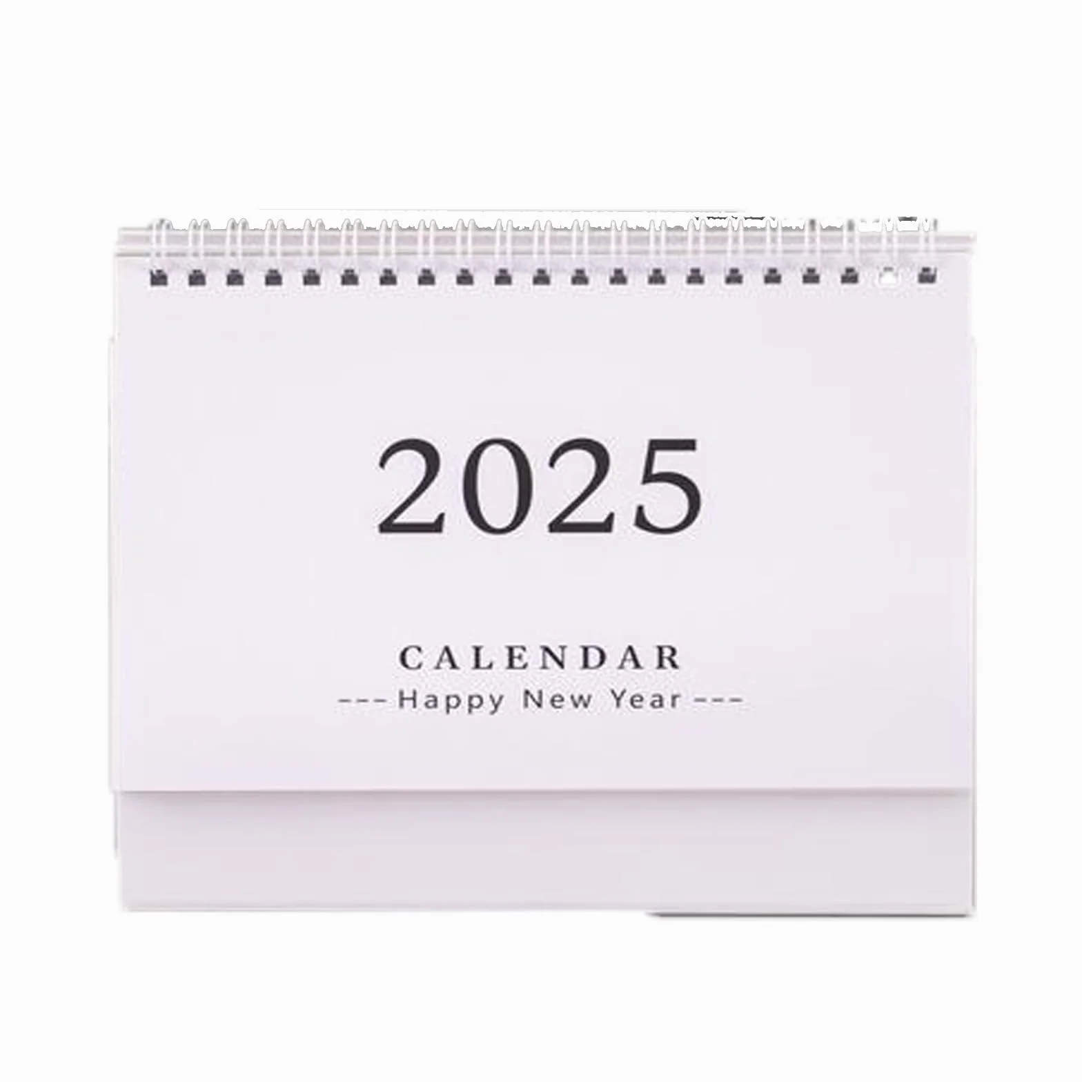 Kalendarz biurkowy 2025, kalendarz na biurko 2024/25, miesięczny kalendarz biurkowy od stycznia 2025 do grudnia 2025, podwójny drut, stojący, z planerem/zadaniem, do domu, biura, szkoły (biały)