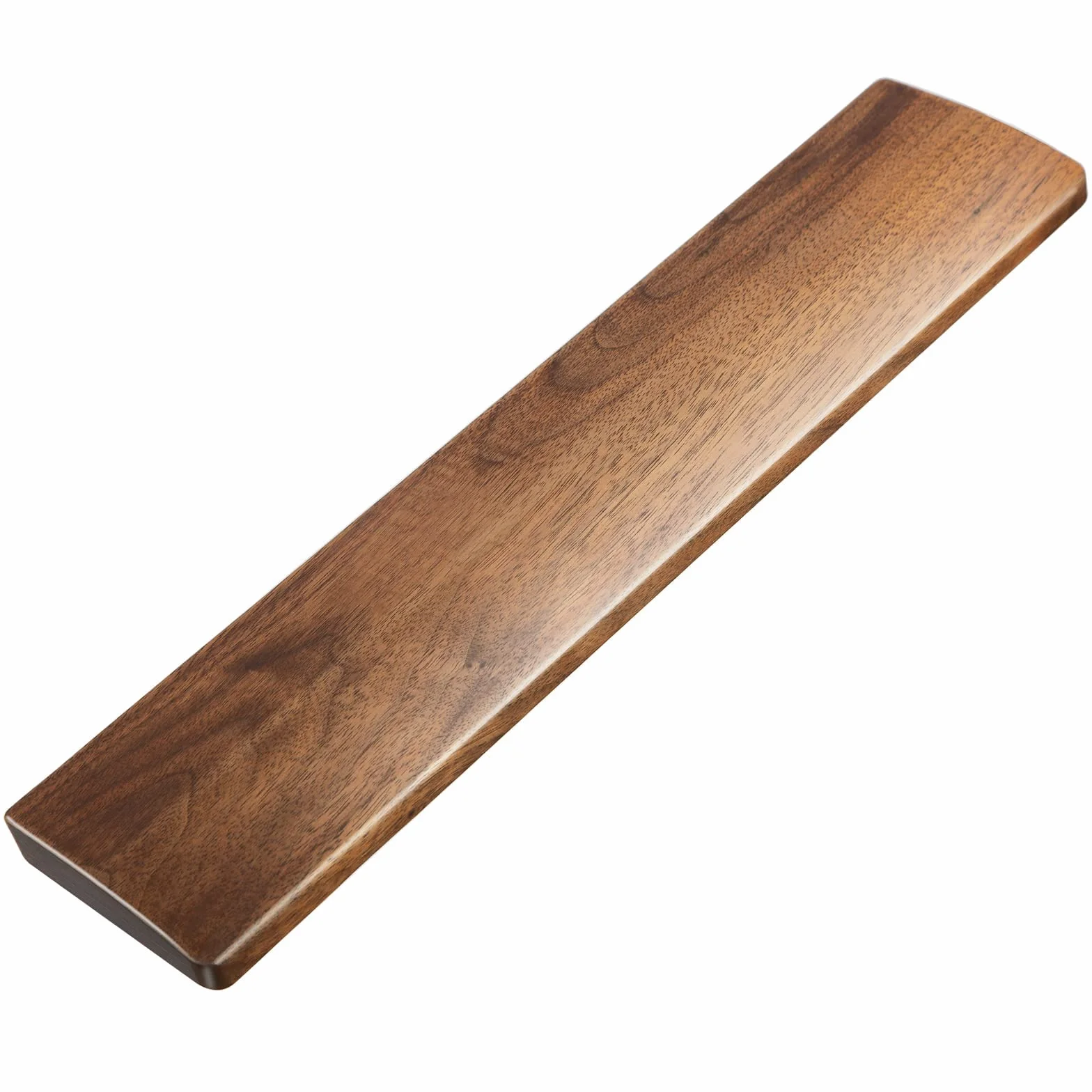 Faluber Drewniana podkładka pod nadgarstek, kompaktowa, drewno orzechowe, mechaniczna klawiatura do gier, ergonomiczna podpórka pod nadgarstki, grubość 20 mm, mała, drewno orzechowe