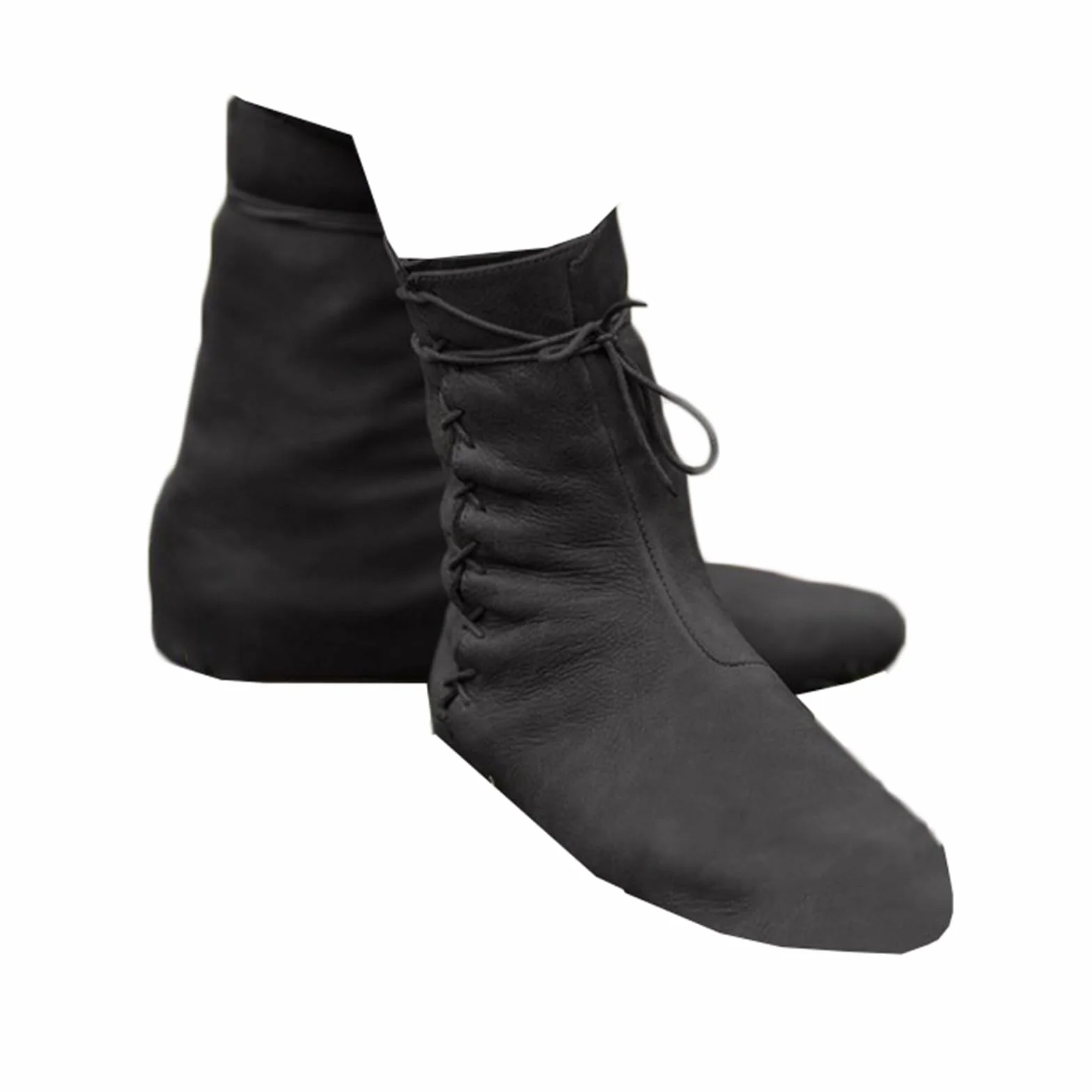 Skórzane buty PU Renesansowe średniowieczne buty Cosplay Koronkowe buty motocyklowe Walka Vintage Modne damskie i męskie
