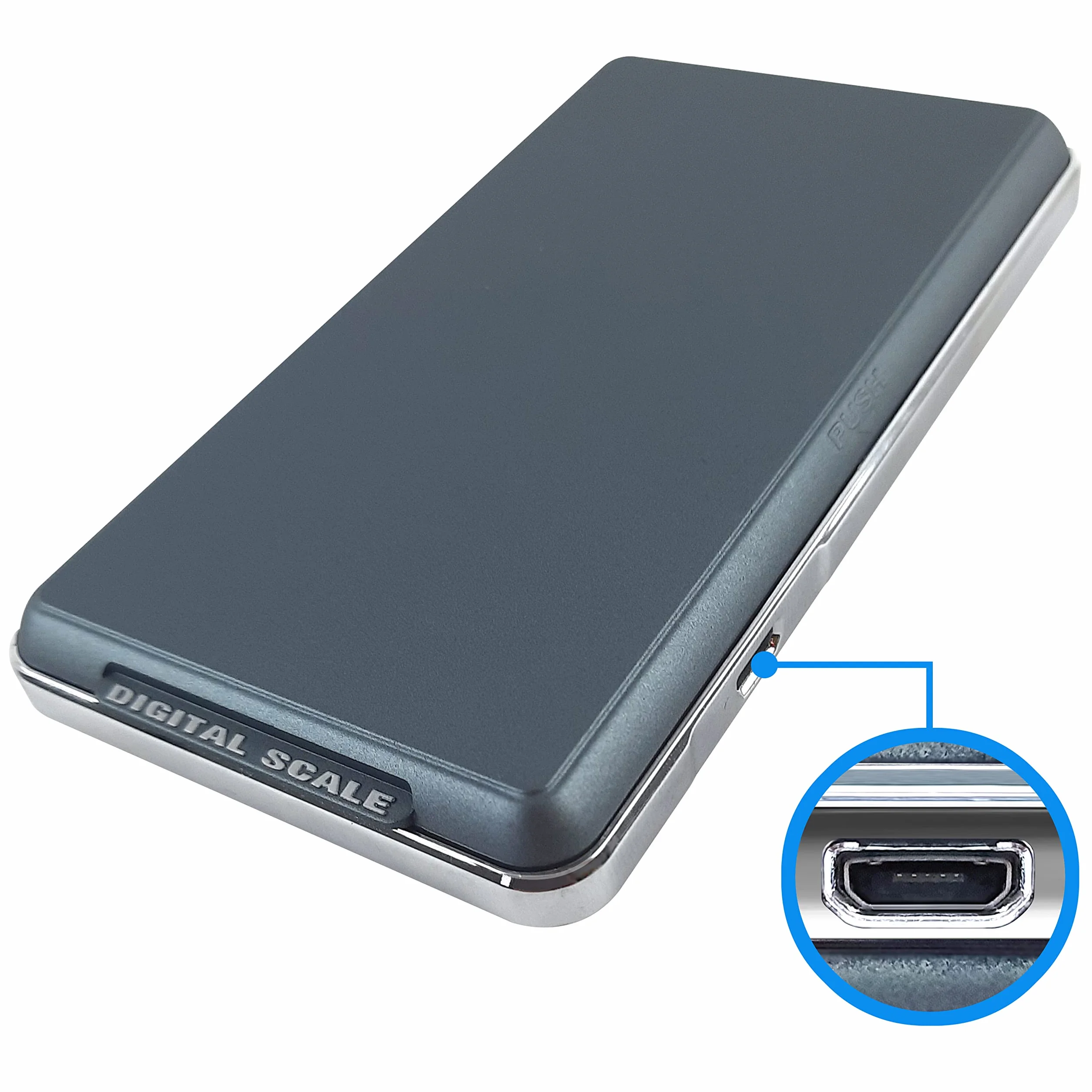DIPSE USB 200 – cyfrowa waga kieszonkowa z portem USB bez automatycznego wyłączania, która w odstępach 0,01 g waży dokładnie do 200 g