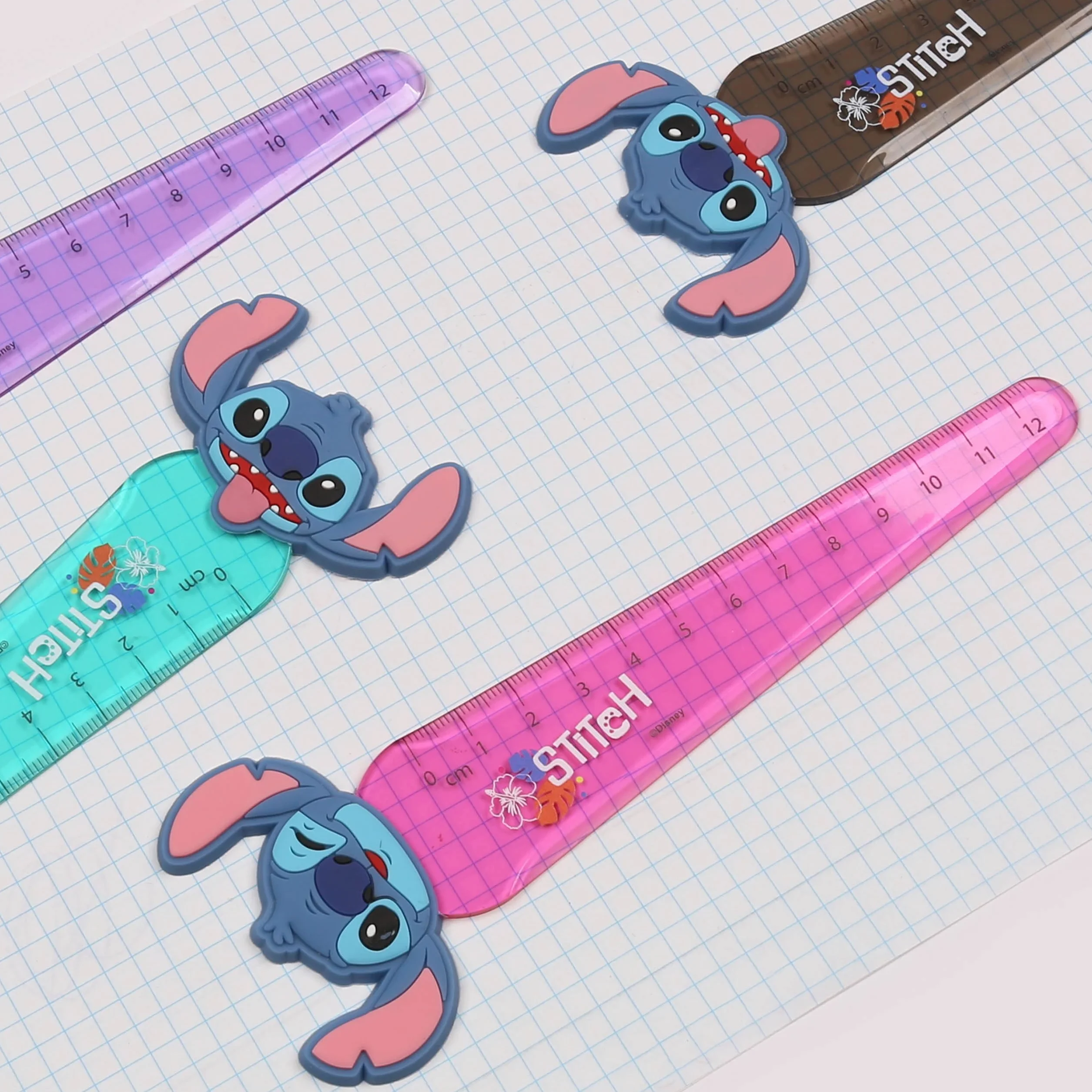 Stitch Linijka dla dzieci, z figurką, szkolna 12 cm