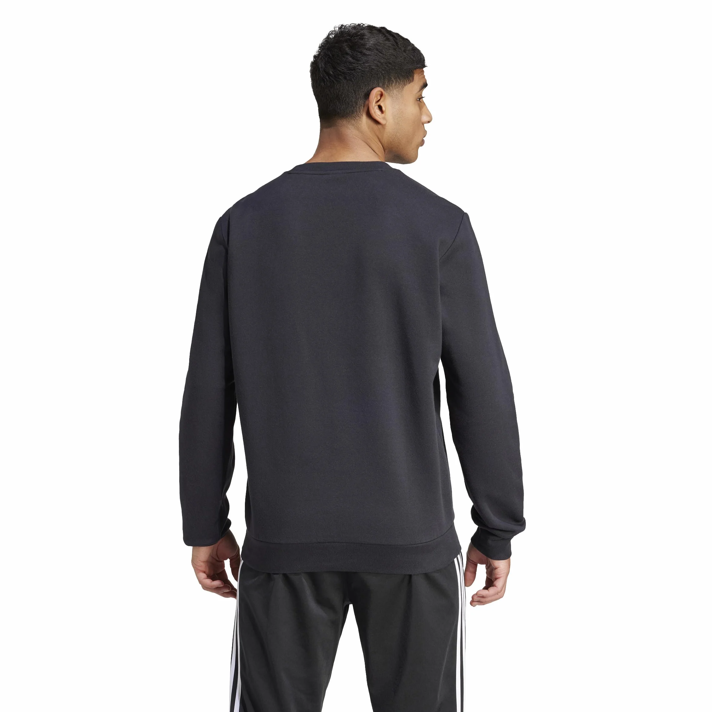 adidas Mężczyźni FEELCOZY ESSENTIALS FLEECE SWEATSHIRT, Black/White, L
