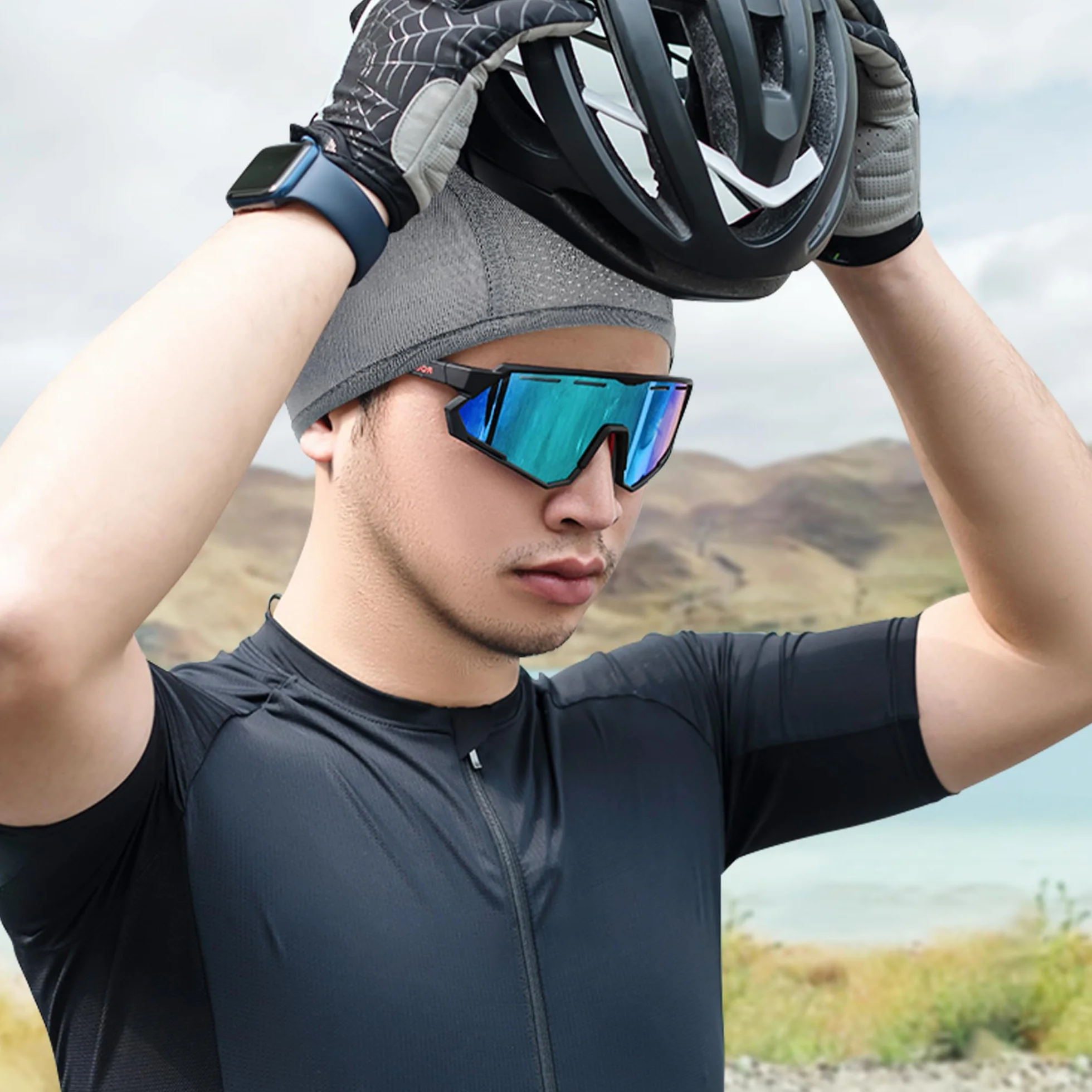 beifon 3 sztuki czapki pod kask rowerowy, czapka letnia, czapka rowerowa, czapka na kask, męska czapka sportowa, oddychająca
