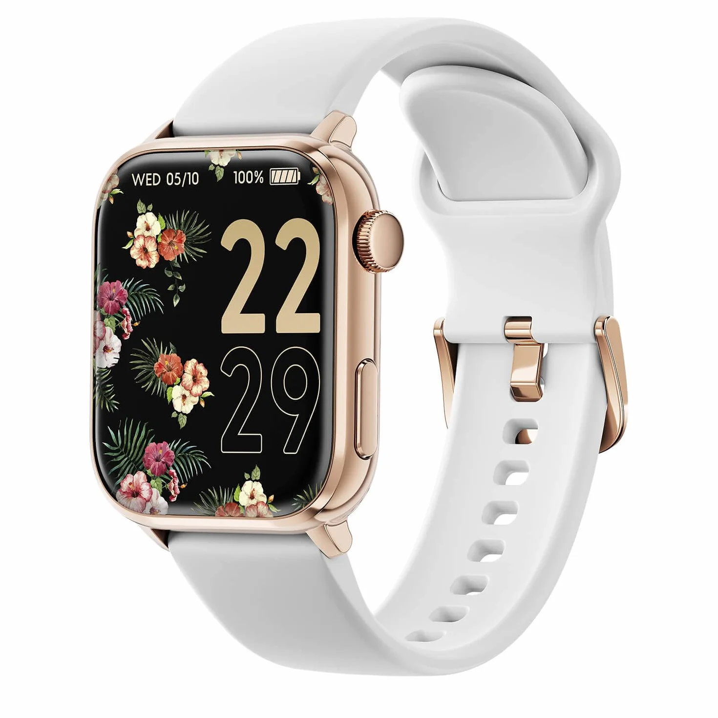Ice-Watch - ICE smart 2.0 Rose-Gold White - Różowy zegarek z białym silikonowym paskiem dla kobiet (1,96 cala)