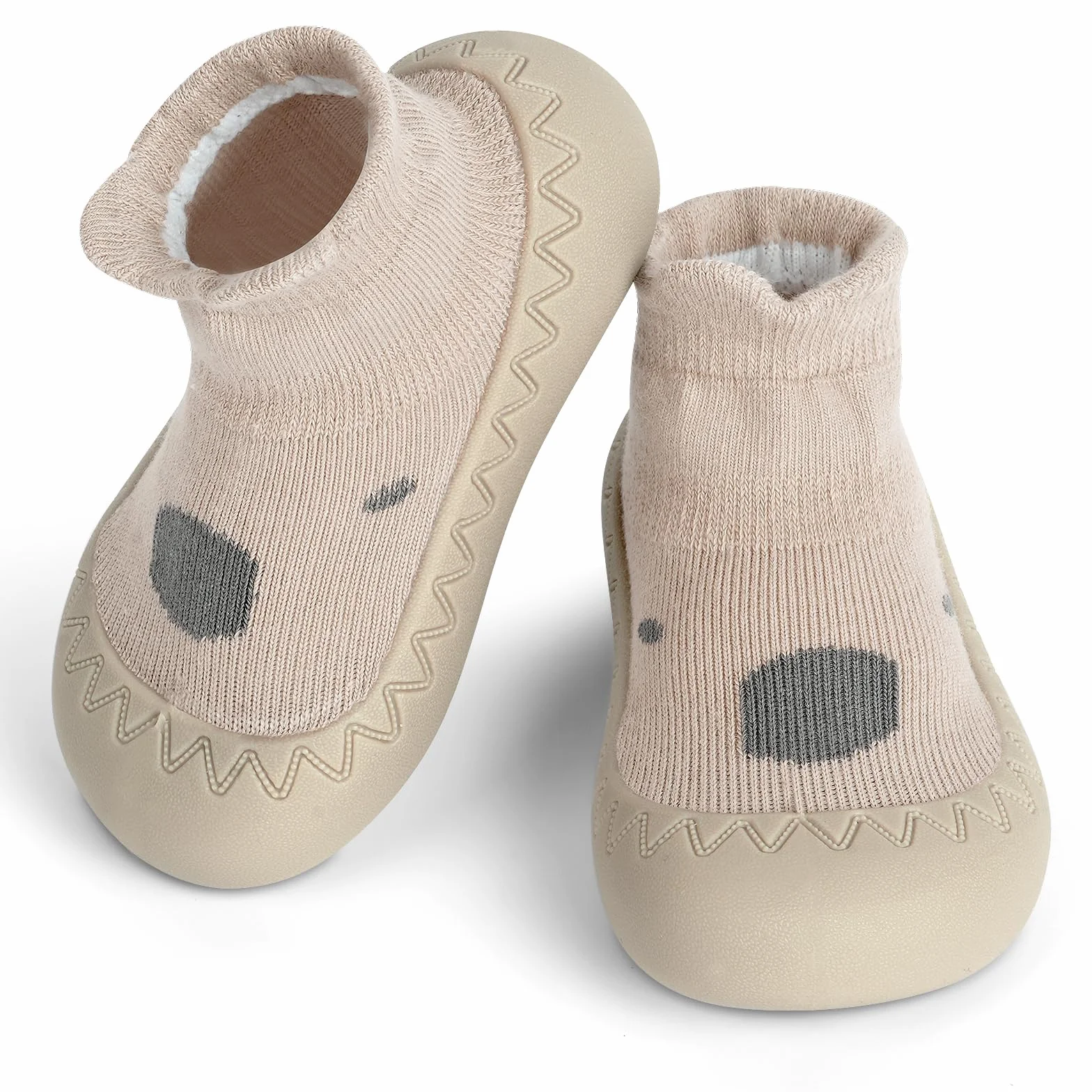 flintronic Buty do chodzenia dla niemowląt, oddychające, skarpety dla niemowląt, buty do pierwszego spaceru dla niemowląt, antypoślizgowe buty z miękką gumową podeszwą