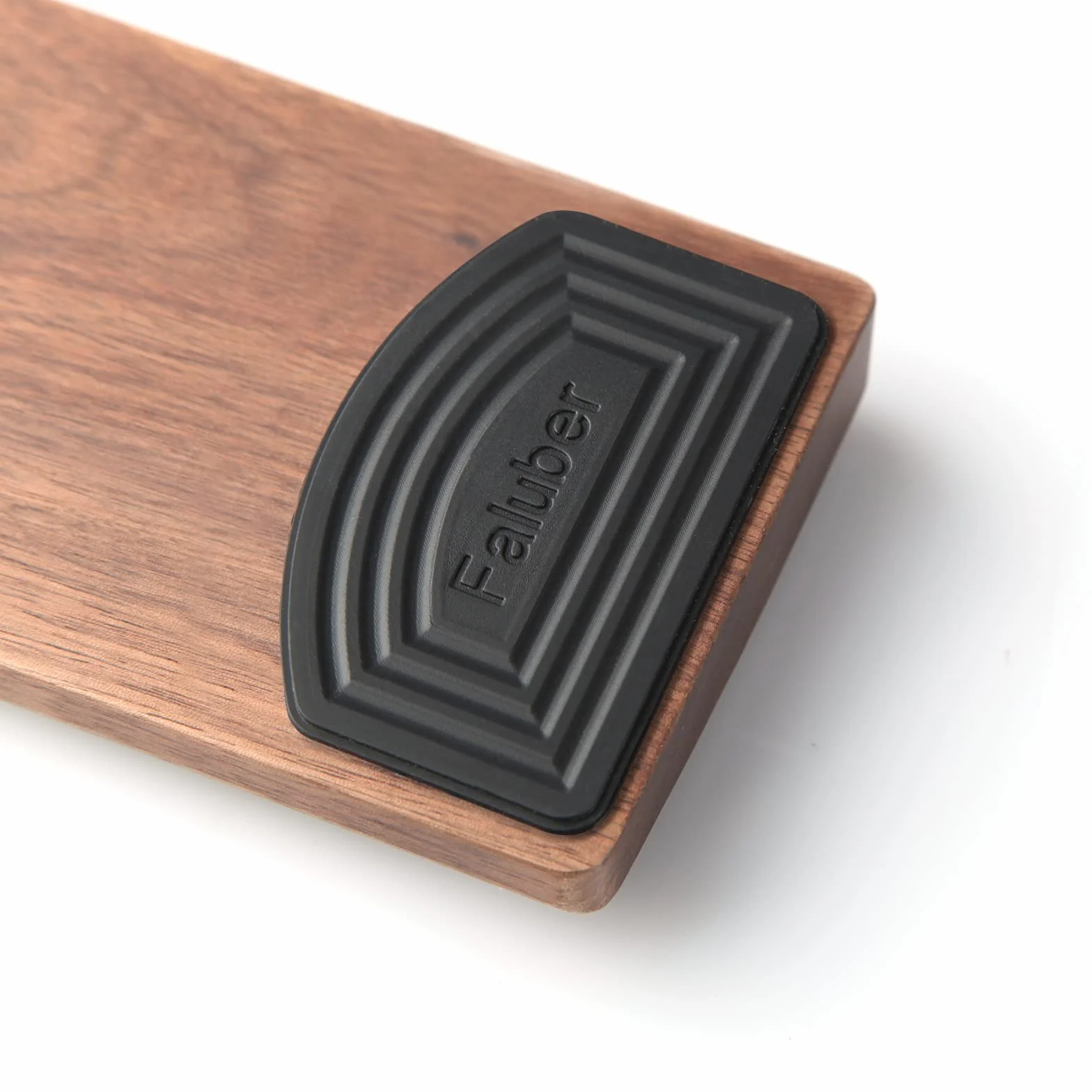 Faluber Drewniana podkładka pod nadgarstek, kompaktowa, drewno orzechowe, mechaniczna klawiatura do gier, ergonomiczna podpórka pod nadgarstki, grubość 20 mm, mała, drewno orzechowe