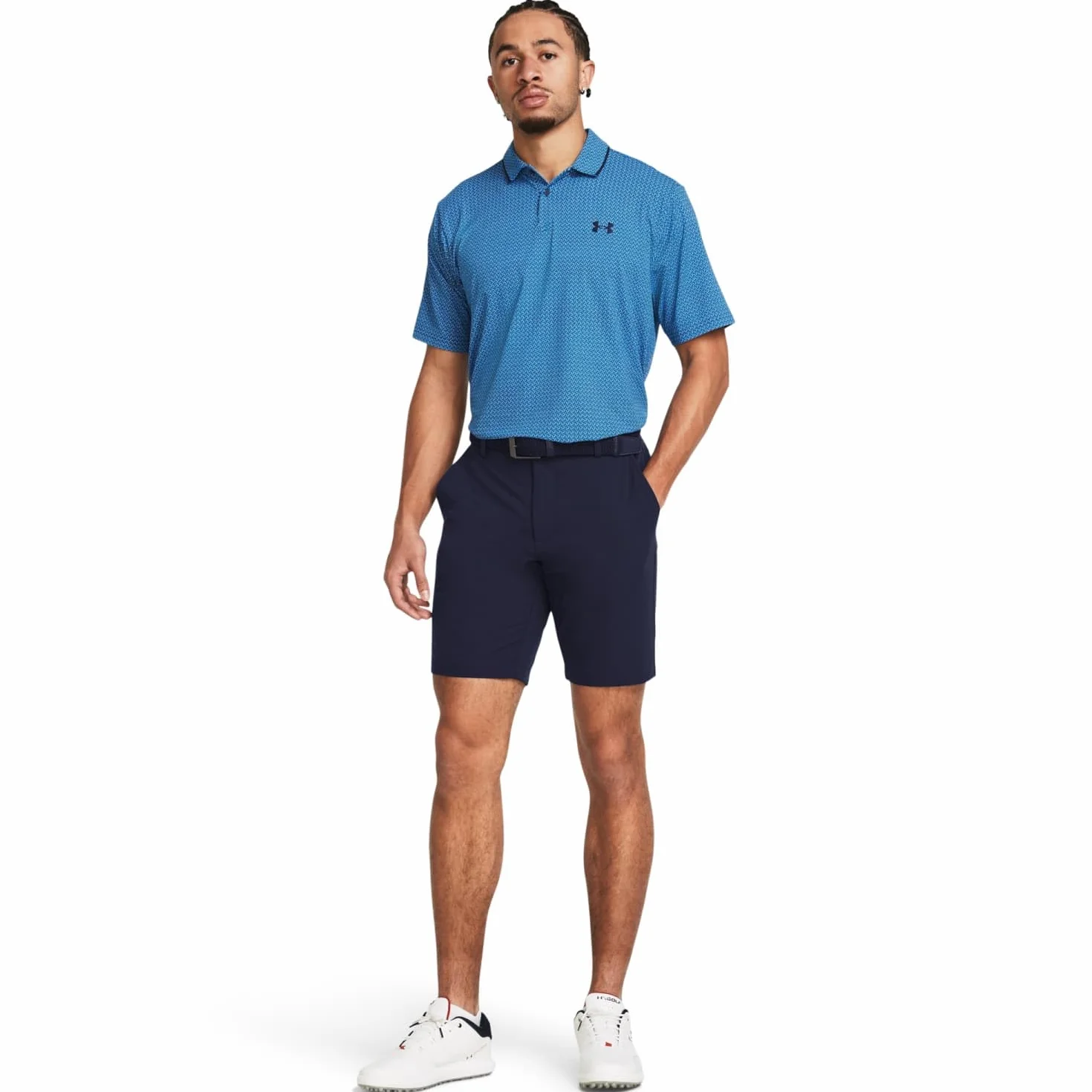 Under Armour Męskie spodenki do biegania Play Up 2 w 1, odprowadzające pot, 34