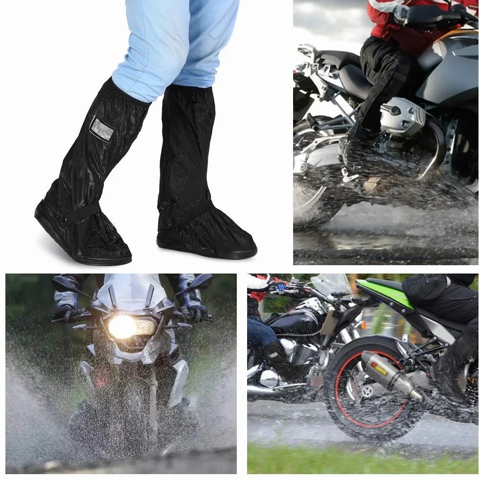 Nakładki na buty, motocykl, jazda na rowerze, kolarstwo, wodoodporne ochraniacze na buty i buty, antypoślizgowe, wielokrotnego użytku pokrowiec na buty na deszczowy śnieg dzień (rozm. M, czarny)