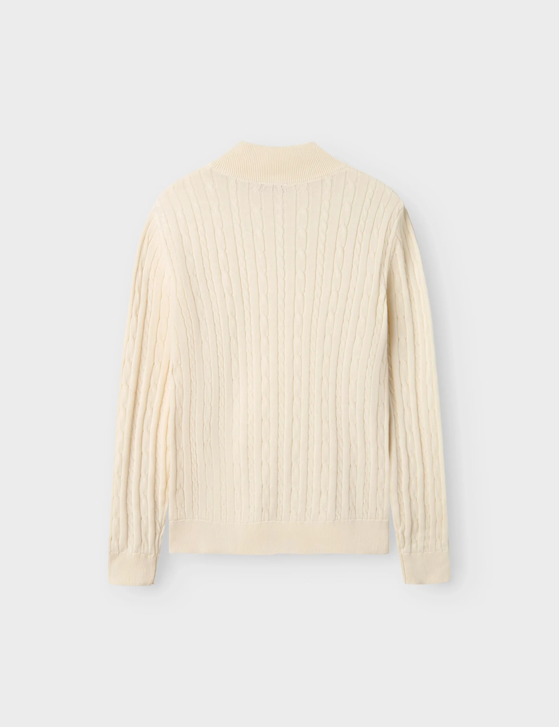 Nlmhabel Ls Half Zip S Knit, Antique White, 158-164