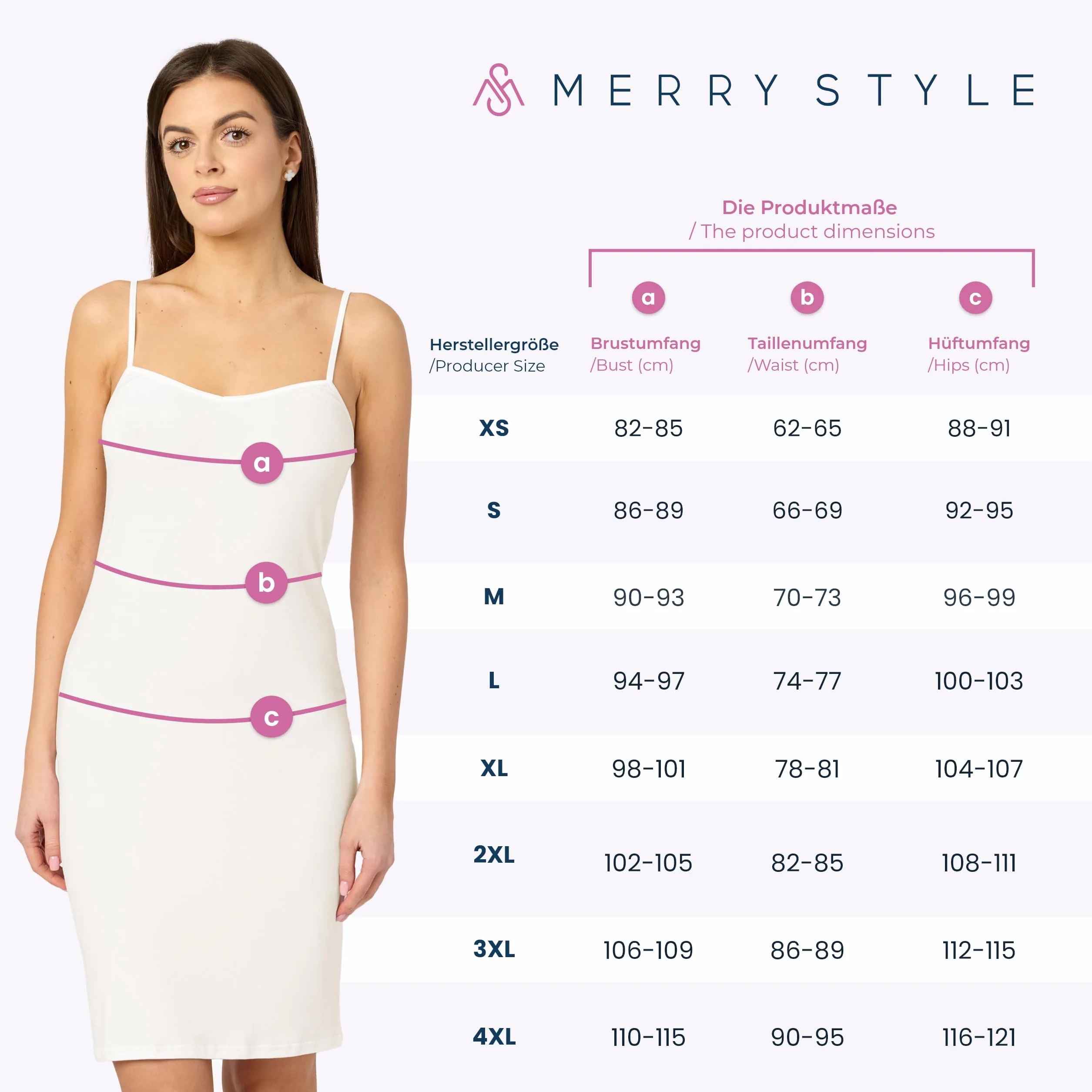 Merry Style Halka pod sukienkę wyszczuplająca koszula nocna MS10-446