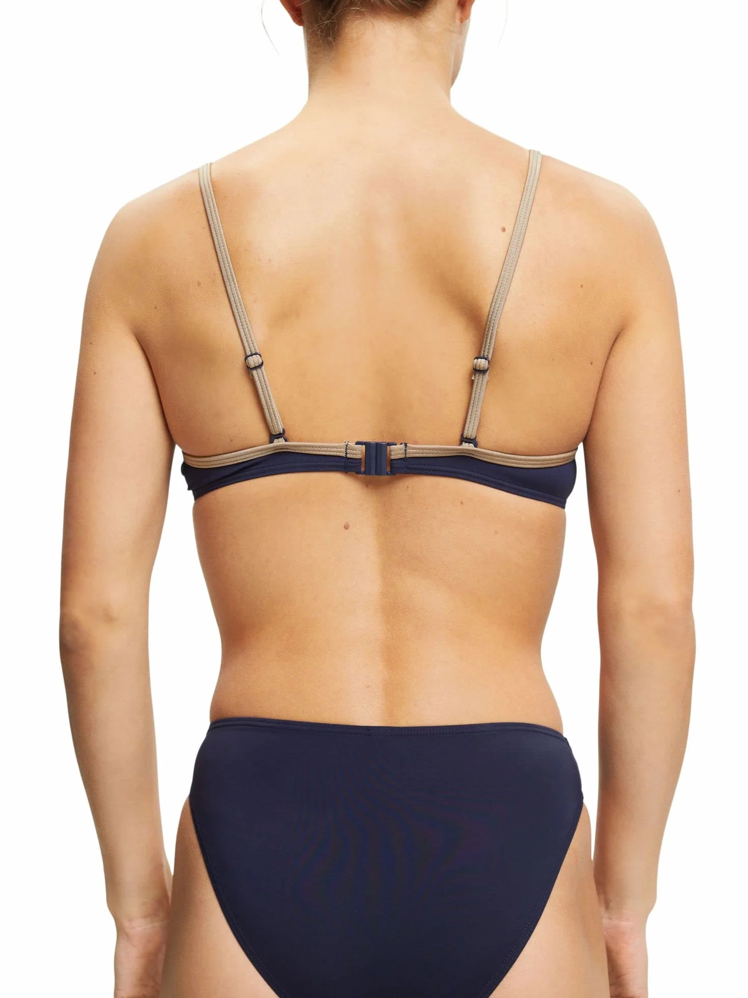ESPRIT Damskie body Tayrona Beach RCS pad.Plunge Bikini, granatowe, 42B, grantowy