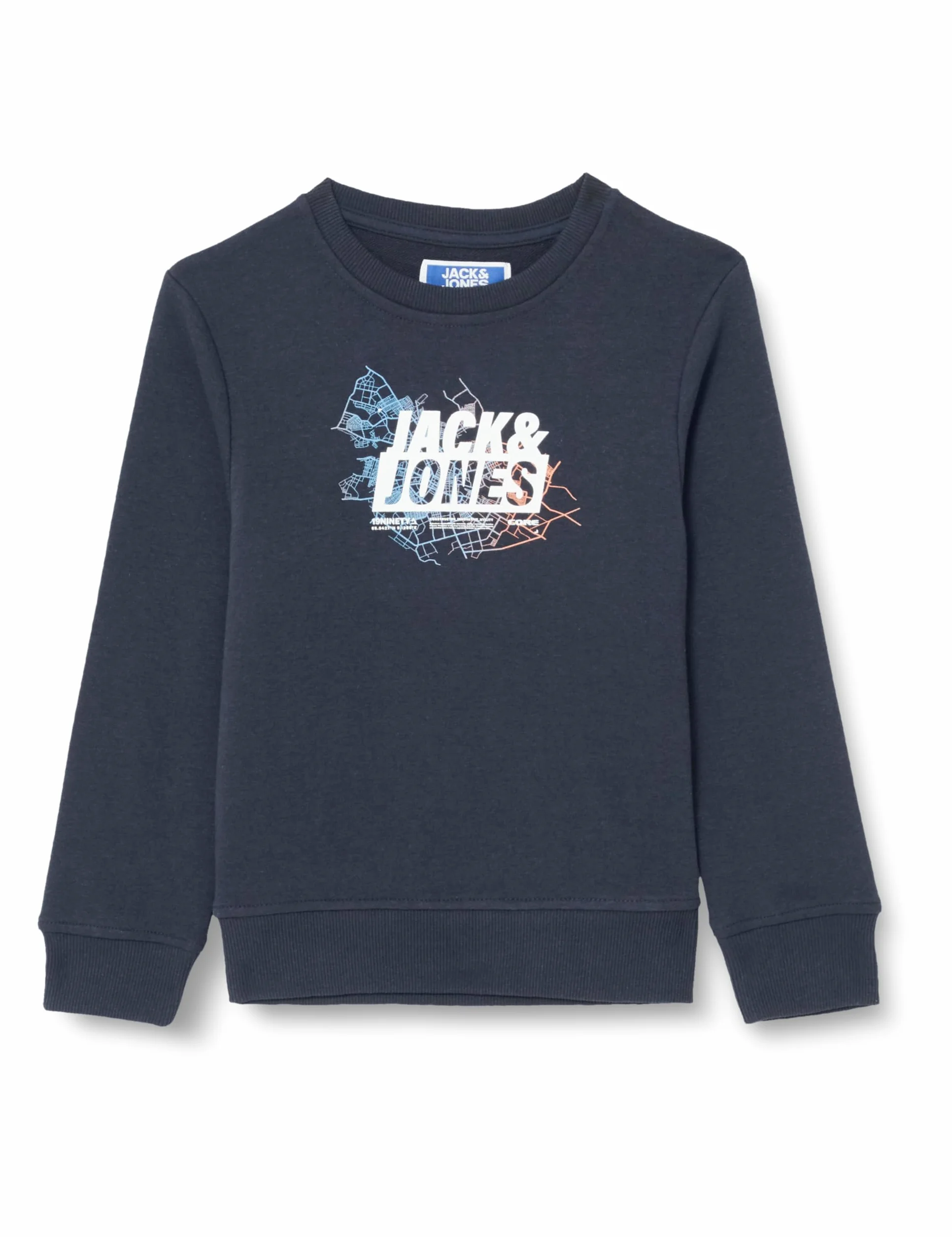JACK & JONES Bluza sportowa Chłopcy Jcomap Logo Sweat Crew Neck Mni