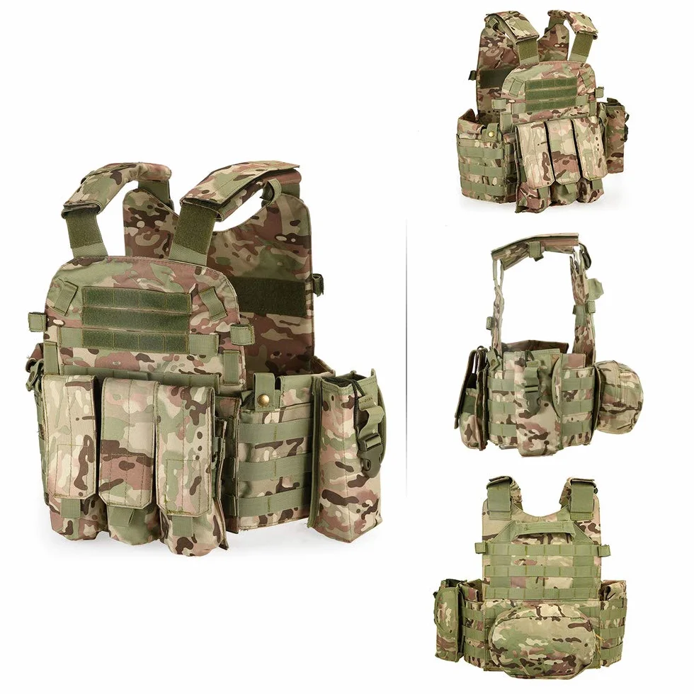 Lixada Outdoor Modular Molle Kamizelka Polowanie na Pierś Carrier Kamizelka z Kieszeni Nawodnienia