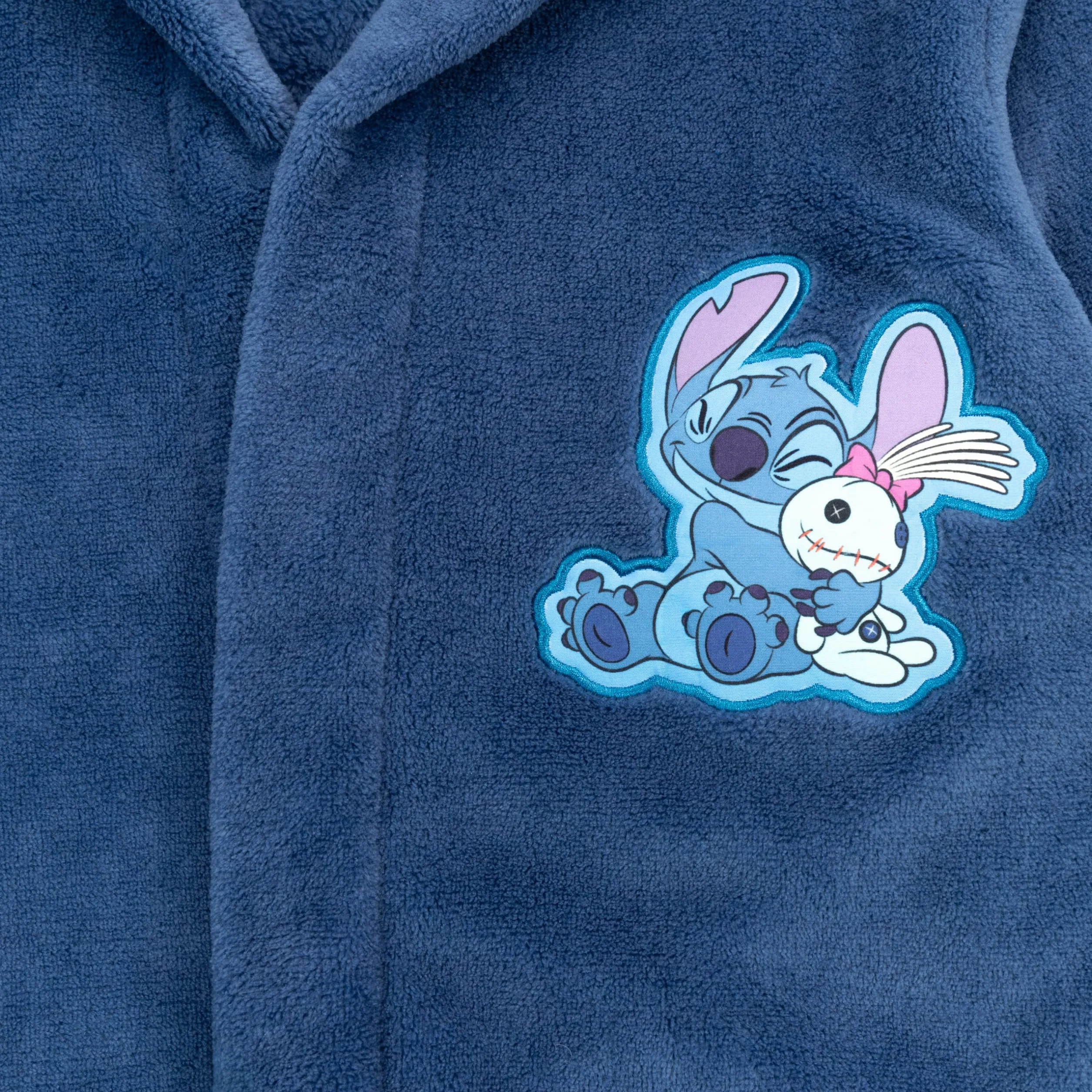 Disney Lilo & Stitch szlafrok kąpielowy dla dziewcząt, polarowy szlafrok poranny z kapturem i uszami, płaszcz domowy, rozmiar od 128 do 176 cm