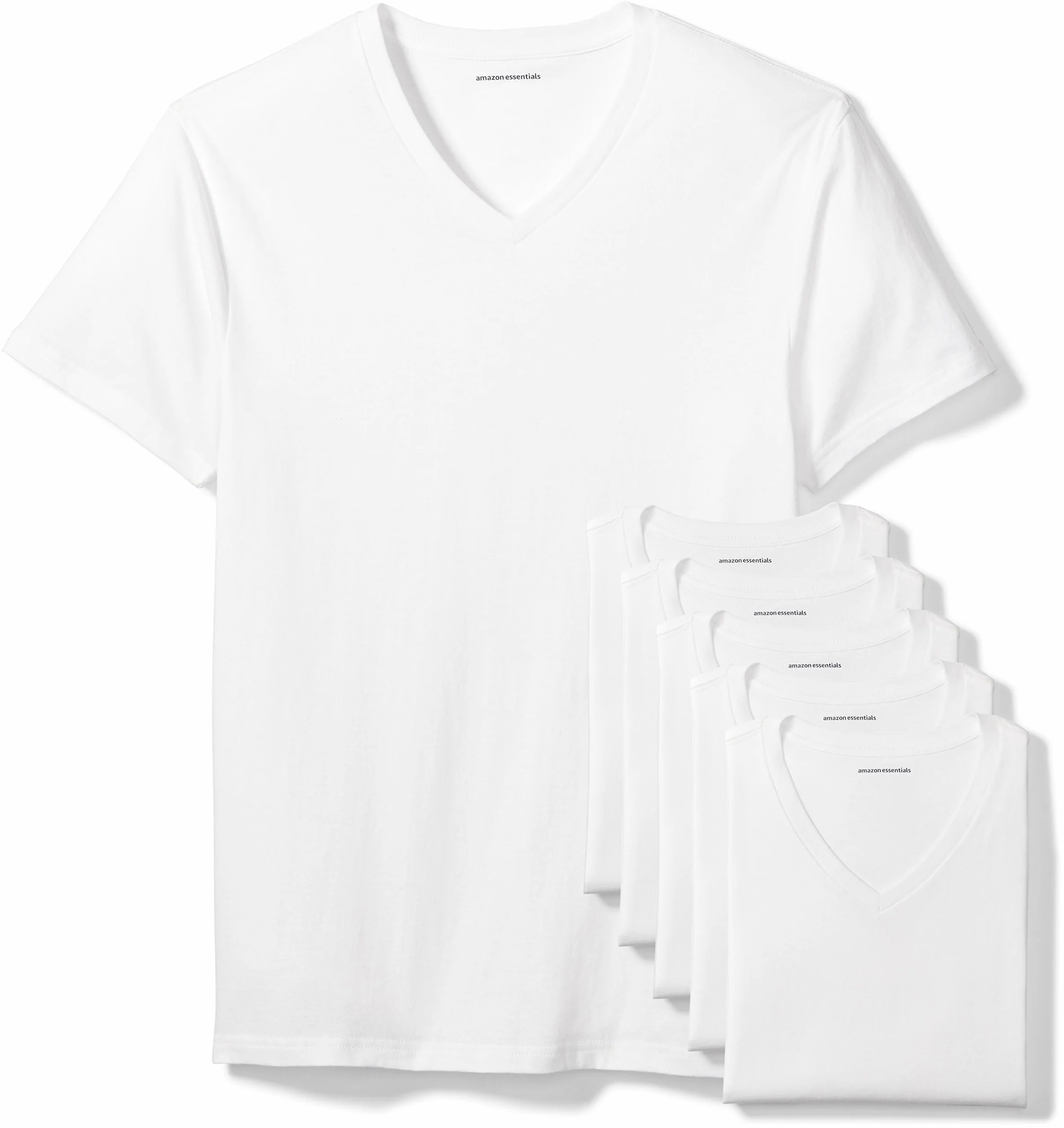 Amazon Essentials Mężczyźni Koszulka z dekoltem w serek
