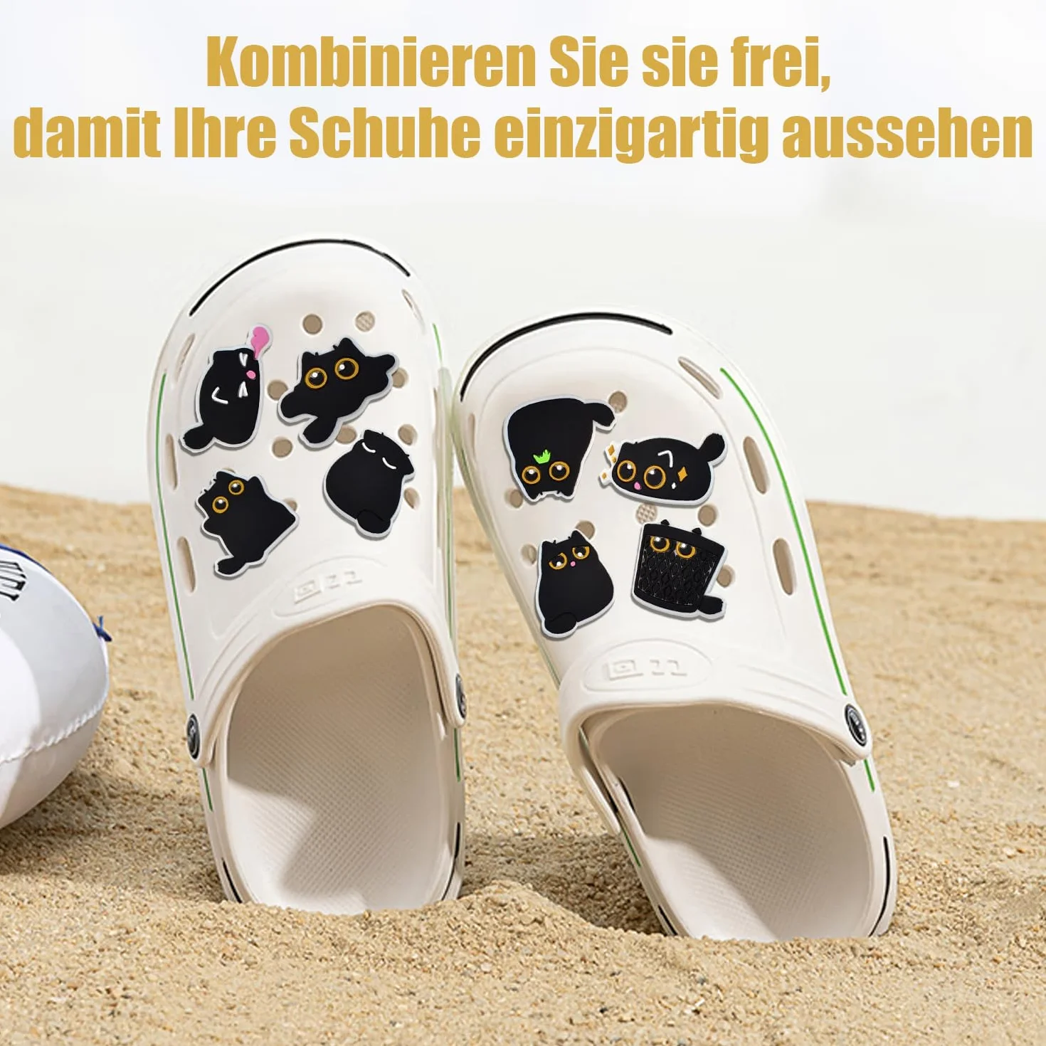 Onperpoe 15 sztuk ozdoby do butów w kształcie czarnych kotów dla chodaków DIY wtyczki do butów zawieszki do butów dekoracja butów przypinki Shoe Charm dla dorosłych kobiet dzieci dziewcząt