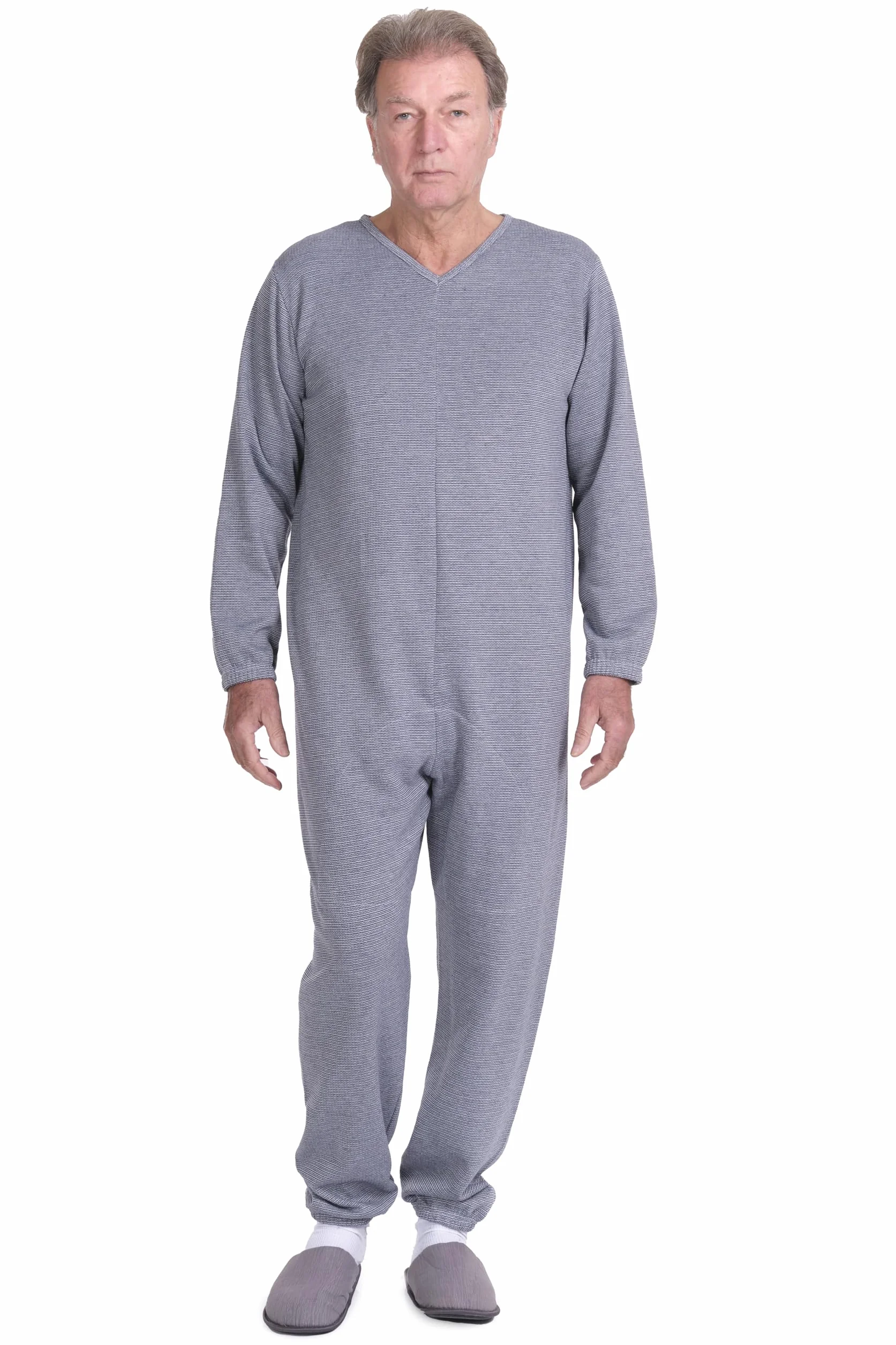 FERRUCCI COMFORT Zimowa piżama sanitarna z zamkiem błyskawicznym na plecach - 9014/1 - Mężczyźni/Kobiety - Idealna dla osób starszych - ciepła i oddychająca