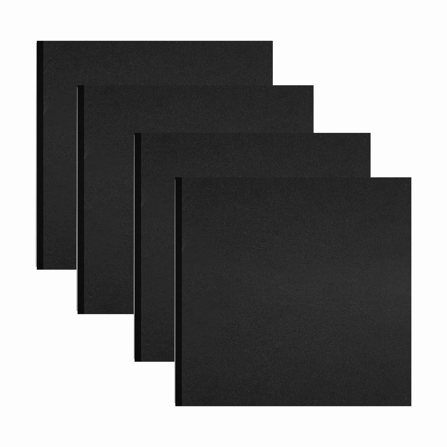 Samoprzylepne płyty z gumy piankowej EVA, 100 x 100 x 20 mm, czarne maty piankowe, antypoślizgowe płyty piankowe do mebli, podłogi, ścian, projektów "zrób to sam" i dekoracji, 4 sztuki