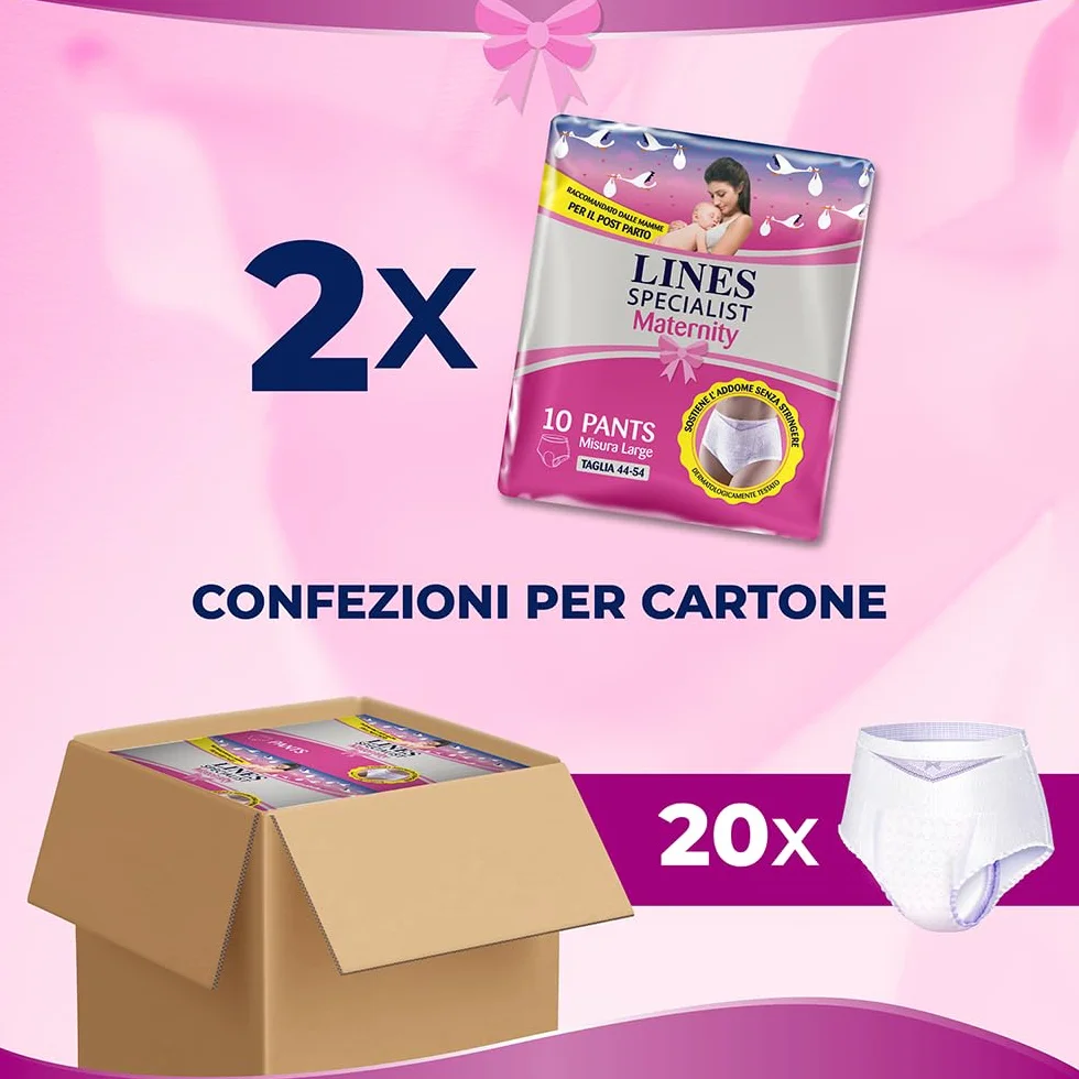 Lines Specialist Pants Maternity, 20 majtek na czas porodowy L (20 jednostek)
