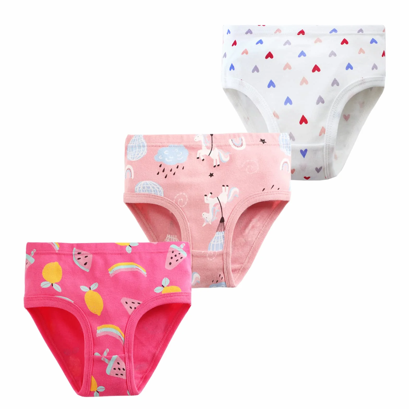 JackLoveBriefs Dziewczęce majtki wygodne majtki bawełniane (9 sztuk)