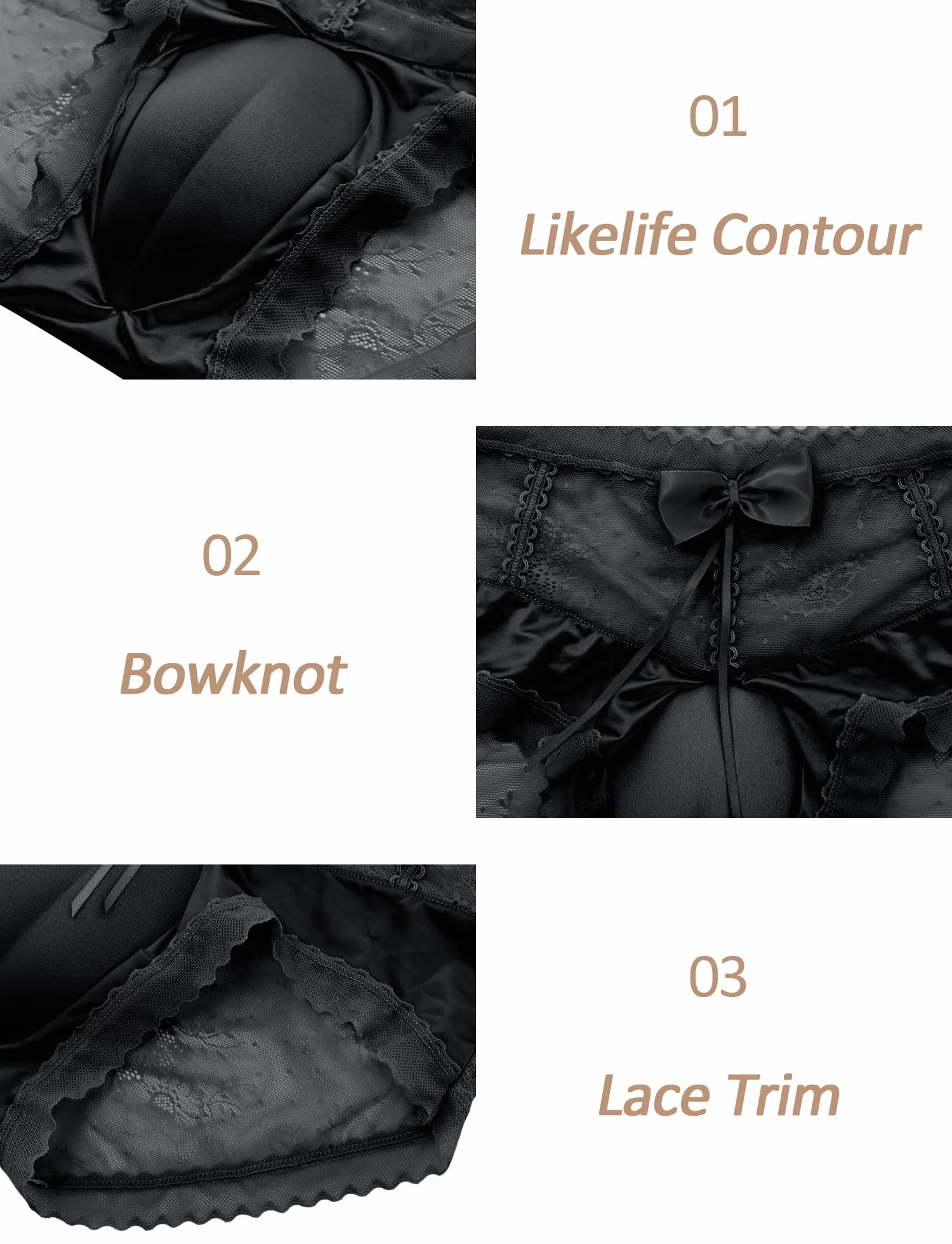 AIEOE Crossdresser Majtki koronkowe Gaff Panty duży rozmiar ukryte litery wielbłądzi toe majtki koronkowe majtki transpłciowe bielizna M L XL