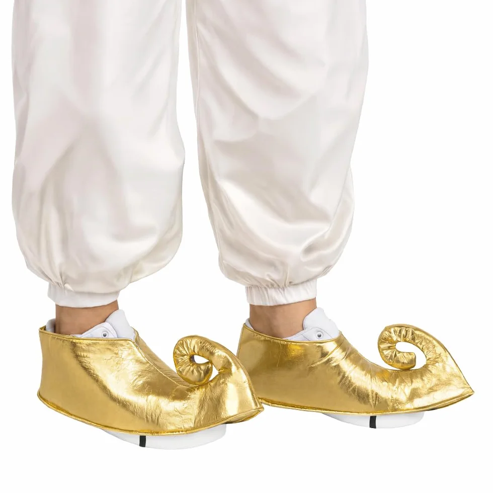 Boland 81990 - Overshoes Sultan in Gold, 1 para dla dorosłych, pokrowce na buty do kostiumów karnawałowych, dodatek do kostiumu na karnawał, Halloween lub JGA