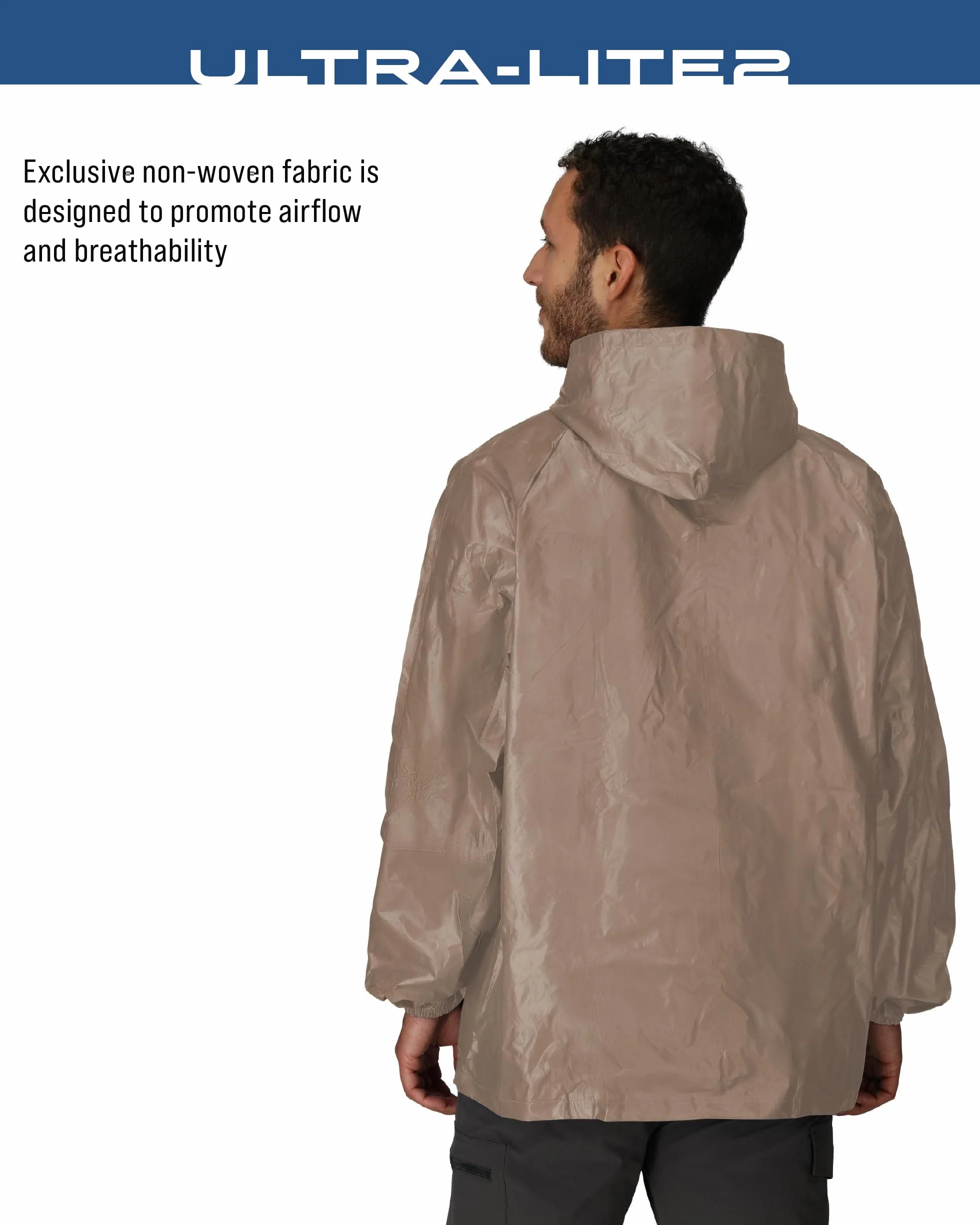 Frogg Toggs Ultra-lite2 Męska kurtka przeciwdeszczowa, wodoodporna, oddychająca, Khaki, L