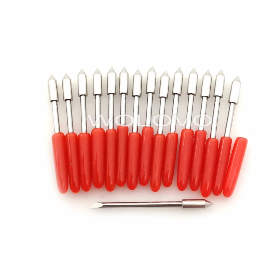 15 sztuk 45 stopni Graphtec CB09 CB09U ostrze sylwetka Kamea Craftrobo ploter tnący winyl ostrze + obudowa ostrza uchwyt