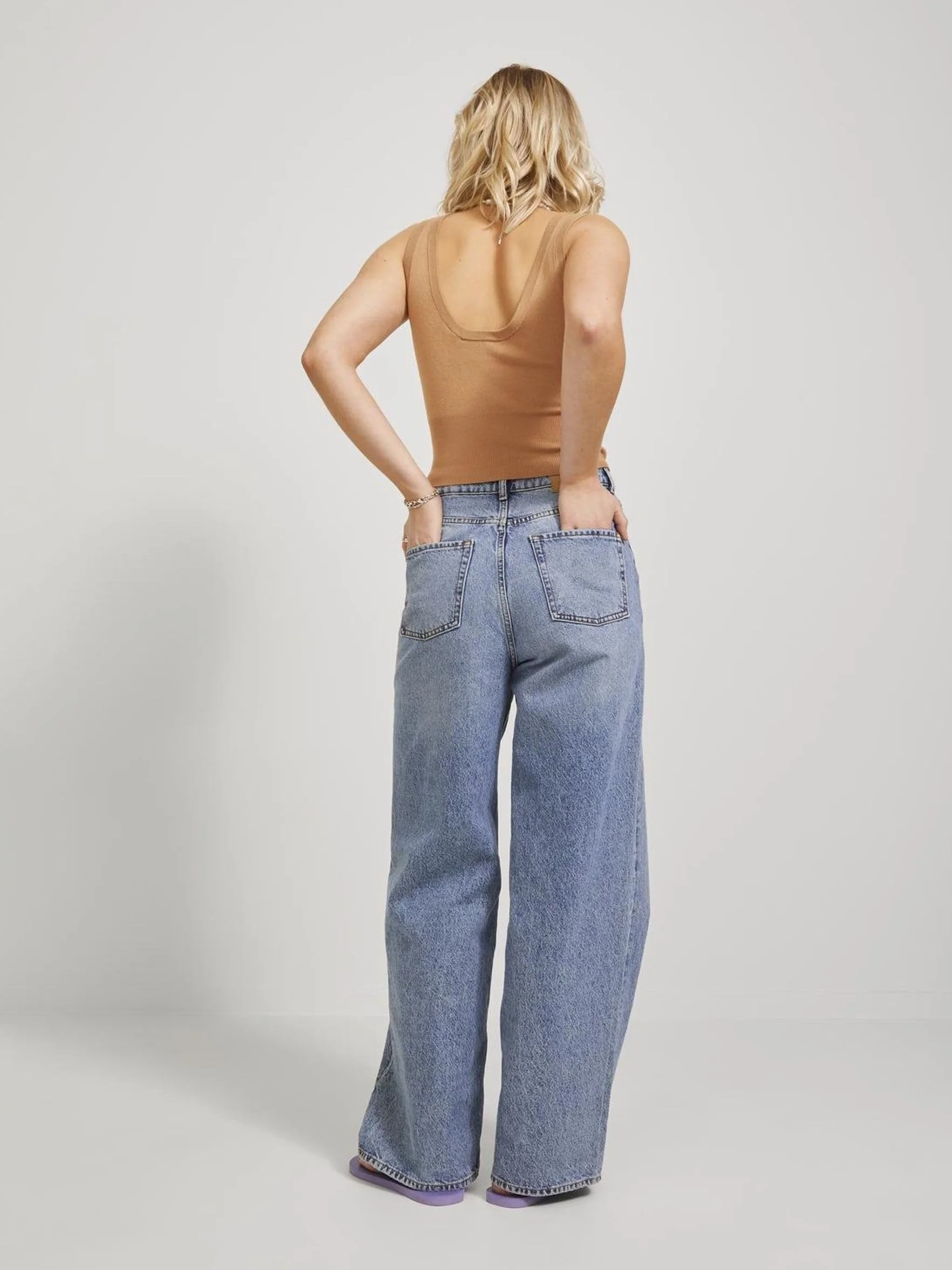 JACK & JONES JJXX JXSOPHIA SOFT KNIT TOP SN damski, Sandstorm, M