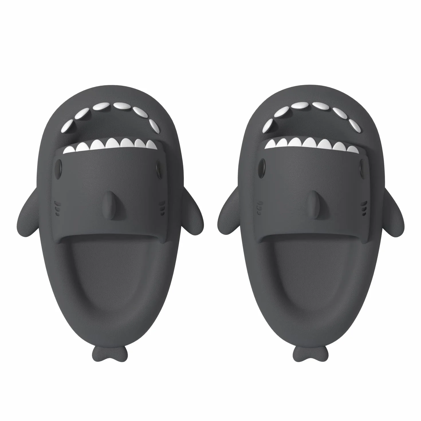 ChayChax Cloud Shark Antypoślizgowe klapki z otwartym noskiem, wygodne, z amortyzującą grubą podeszwą, kreskówkowy wzór, pod prysznic, do domu i na zewnątrz, dla chłopców/dziewcząt