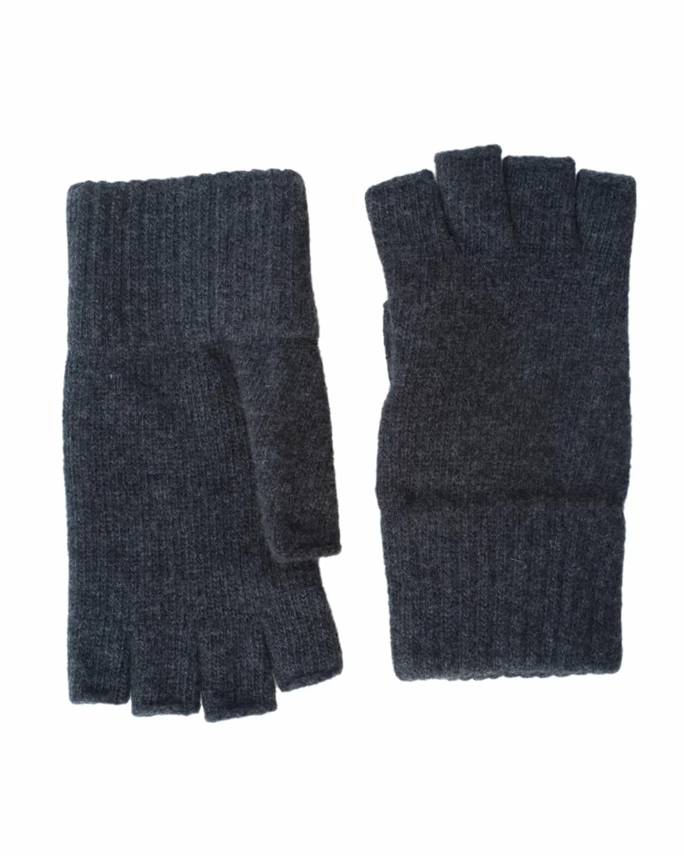 FosterNatur, Damskie rękawiczki wełniane, bez palców, 100% merino