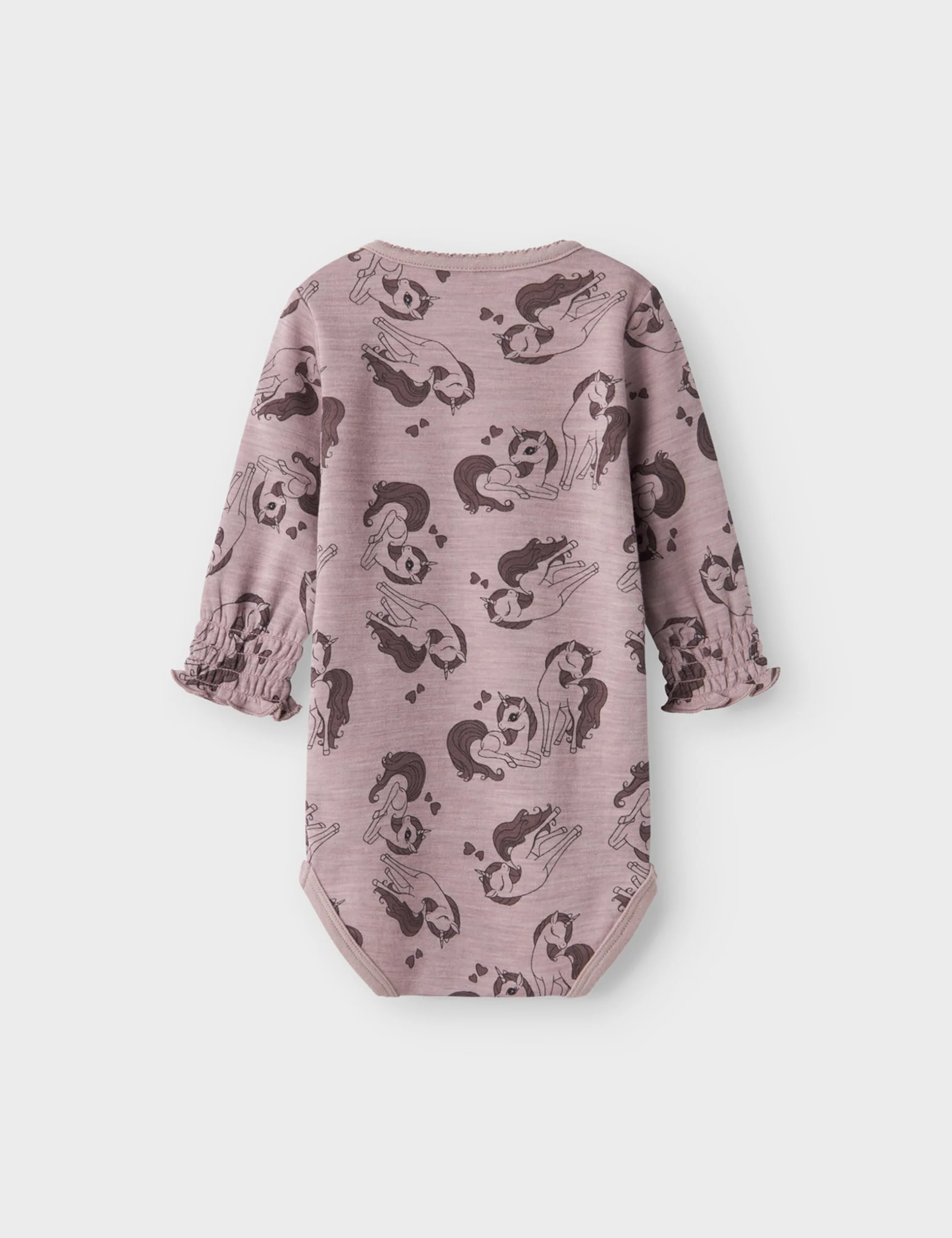 NAME IT Body z długim rękawem Niemowlęta - dziewczynki Nbfwuppo Wool/Co Ls Body