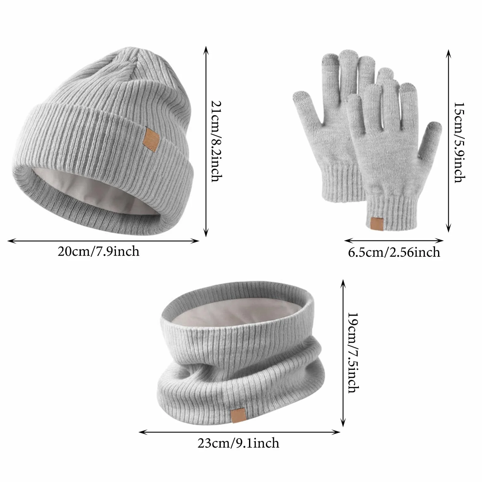 SSKHE Dziecięca czapka zimowa szalik rękawiczki zestaw ciepła termiczna dzianinowa czapka beanie, ocieplacz na szyję, rękawica, miękka podszewka z polaru, elastyczna dla dzieci w wieku 5-12 lat