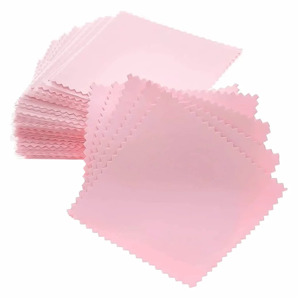 Ściereczki do czyszczenia biżuteria 30 szt., do polerowania, srebrnej, perłowej, platynowej i srebrnej (8 x 8 cm)