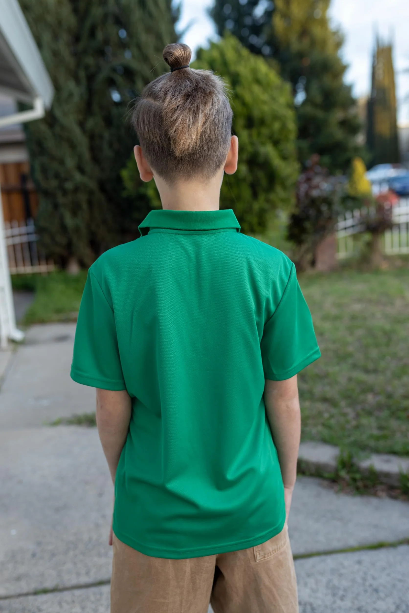 Arshiner Chłopięca koszulka polo z krótkim rękawem, miękka, elastyczna koszulka polo z listwą guzikową, elegancka koszulka na wiosnę i lato, 5-12 lat