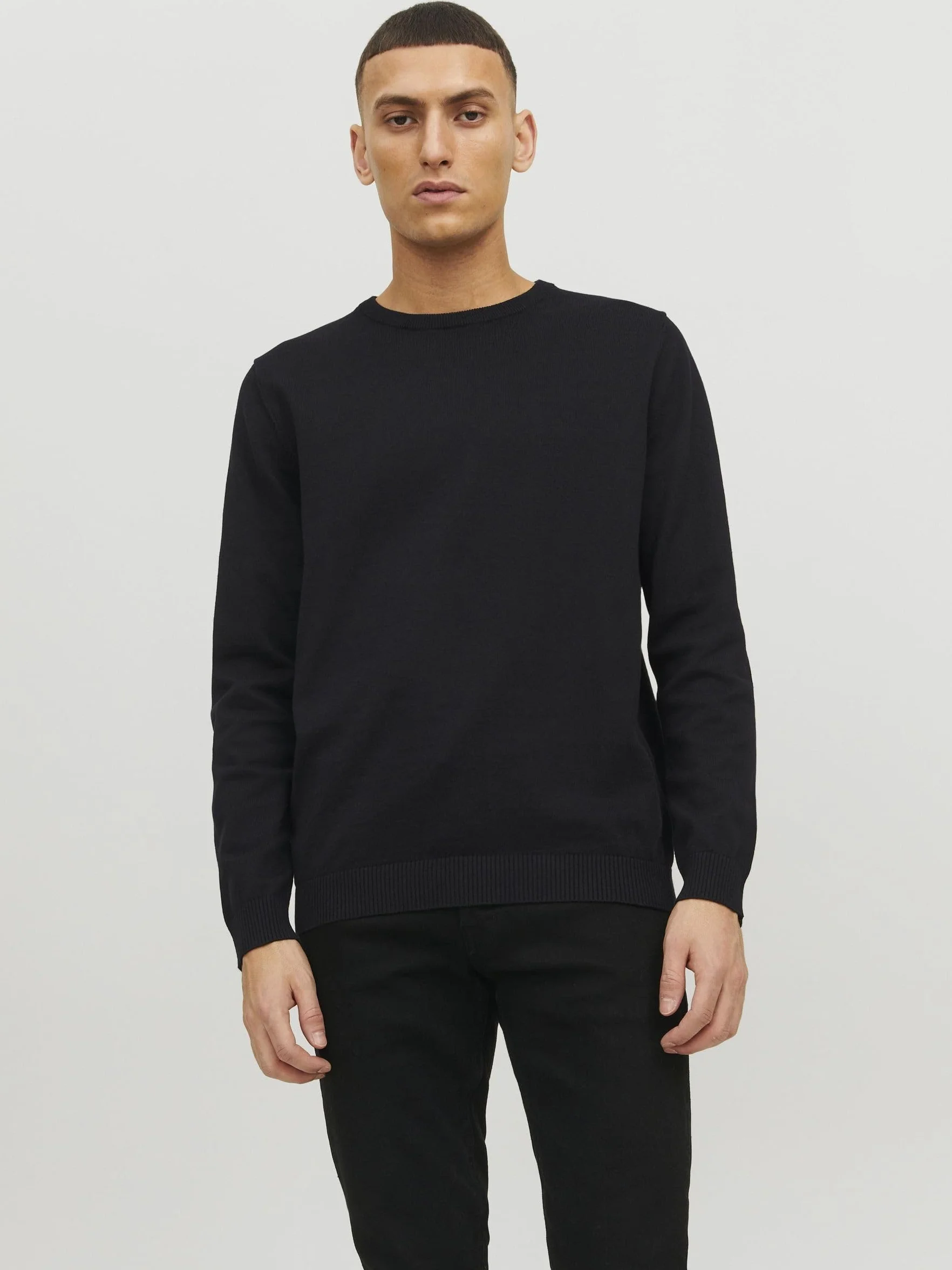 Męski sweter Jack & Jones Jjebasic, dzianinowy, okrągły dekolt