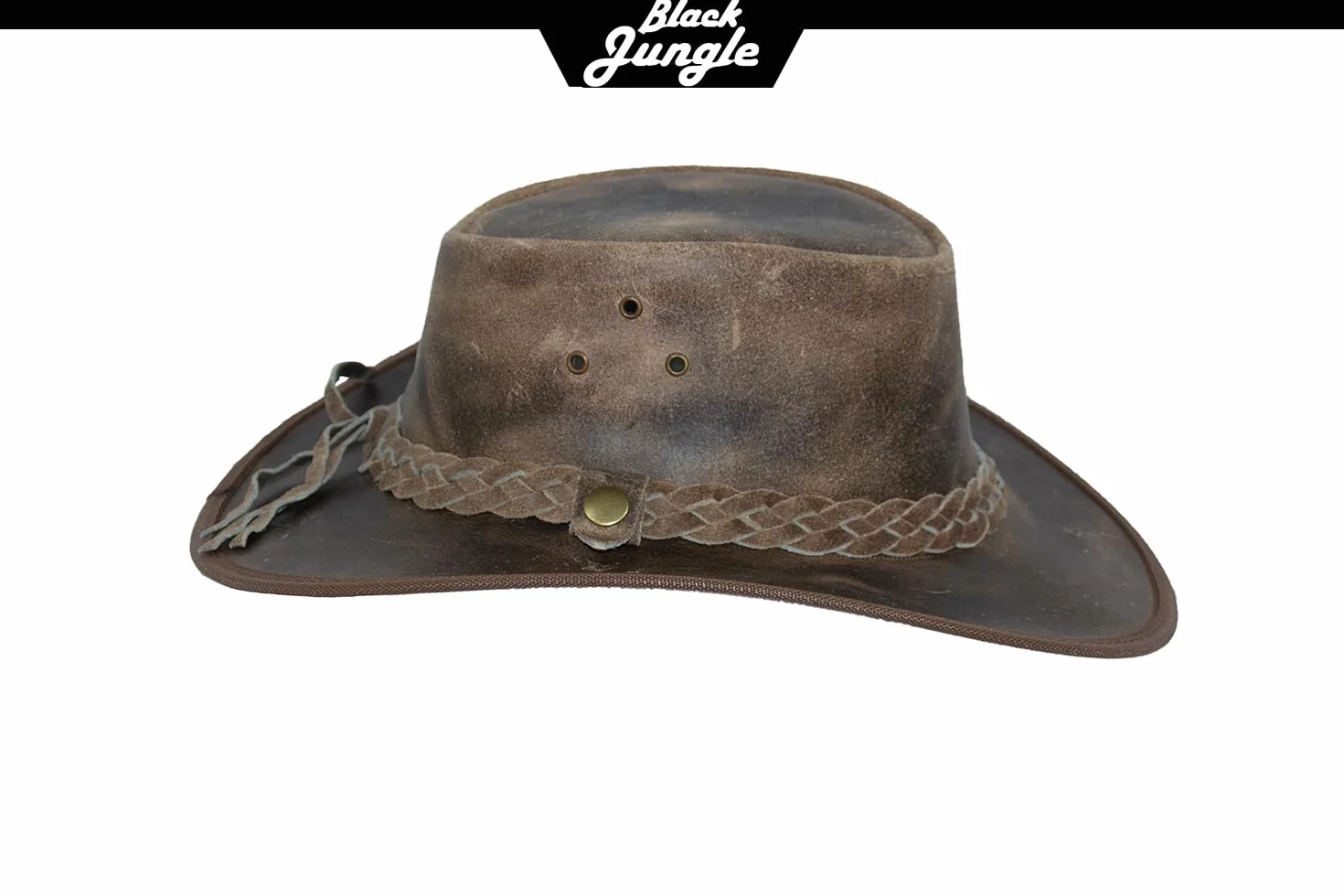 Black Jungle BALAT kapelusz skórzany, kapelusz westernowy, kapelusz australijski, kapelusz kowbojski