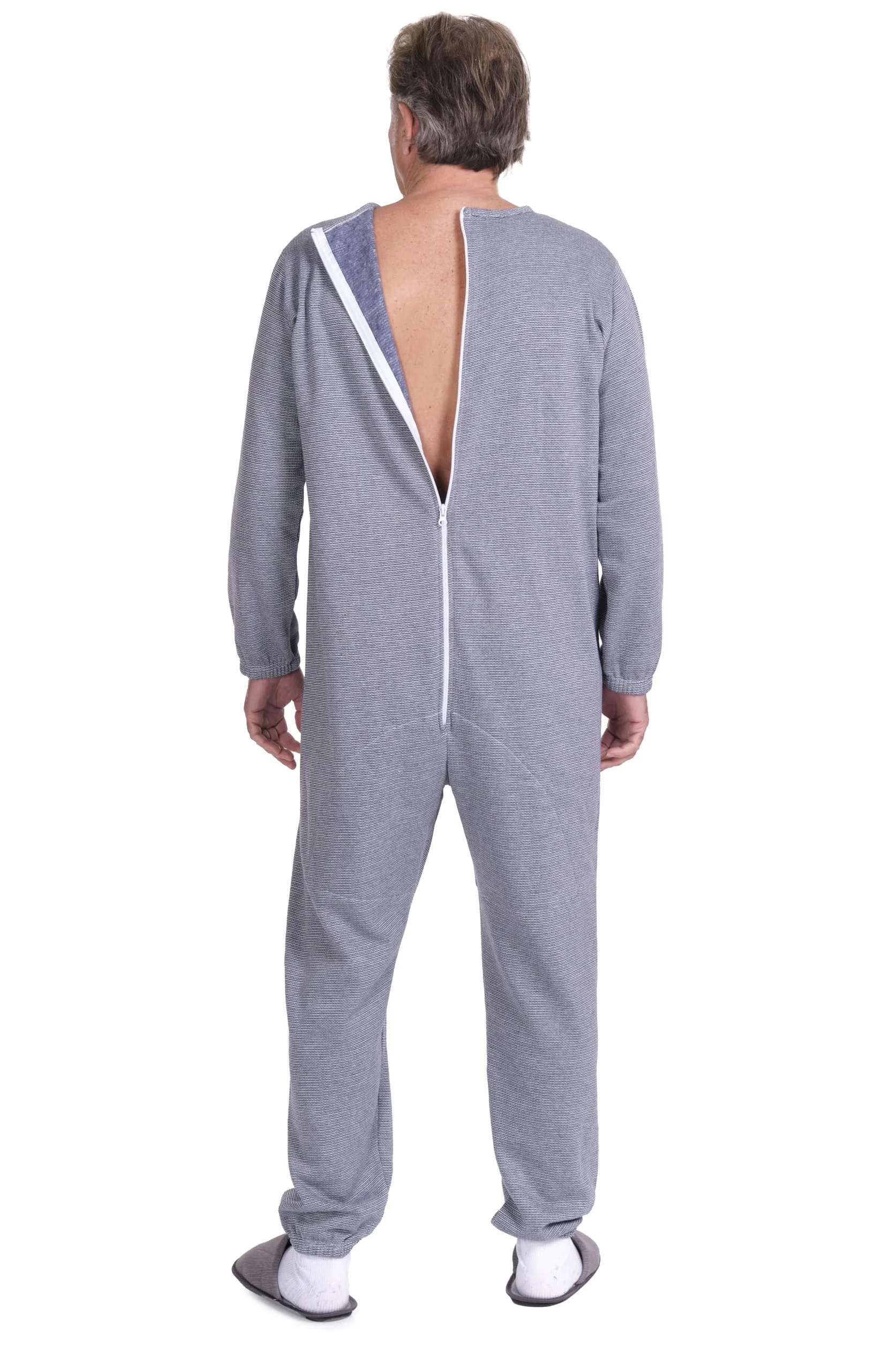 FERRUCCI COMFORT Zimowa piżama sanitarna z zamkiem błyskawicznym na plecach - 9014/1 - Mężczyźni/Kobiety - Idealna dla osób starszych - ciepła i oddychająca