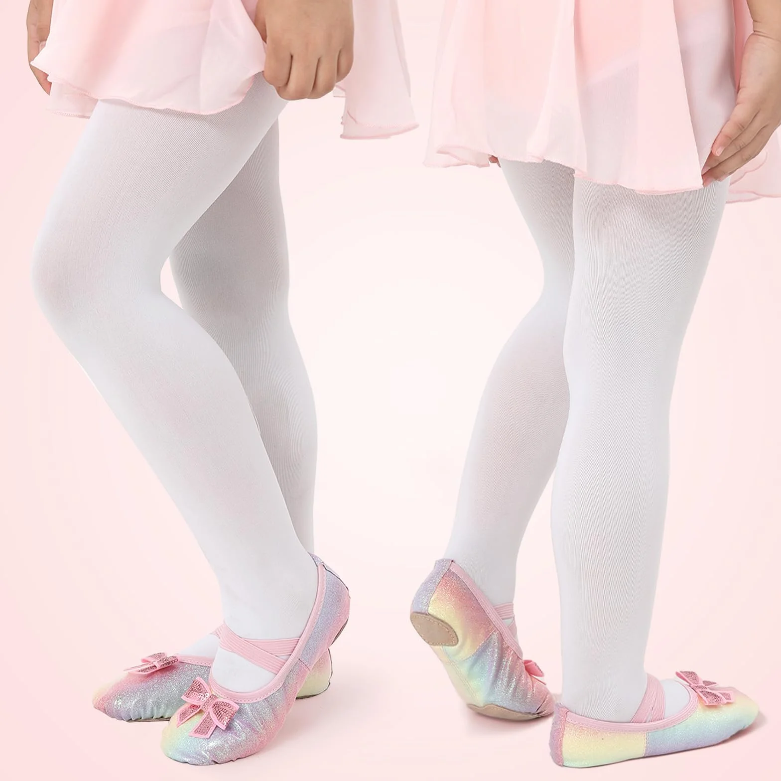 Buty baletowe dla dziewczynek, małych dzieci, brokatowy design z ładnym dzielonym łukiem, buty do tańca do ćwiczeń tanecznych, baletu, występów scenicznych, gimnastyki