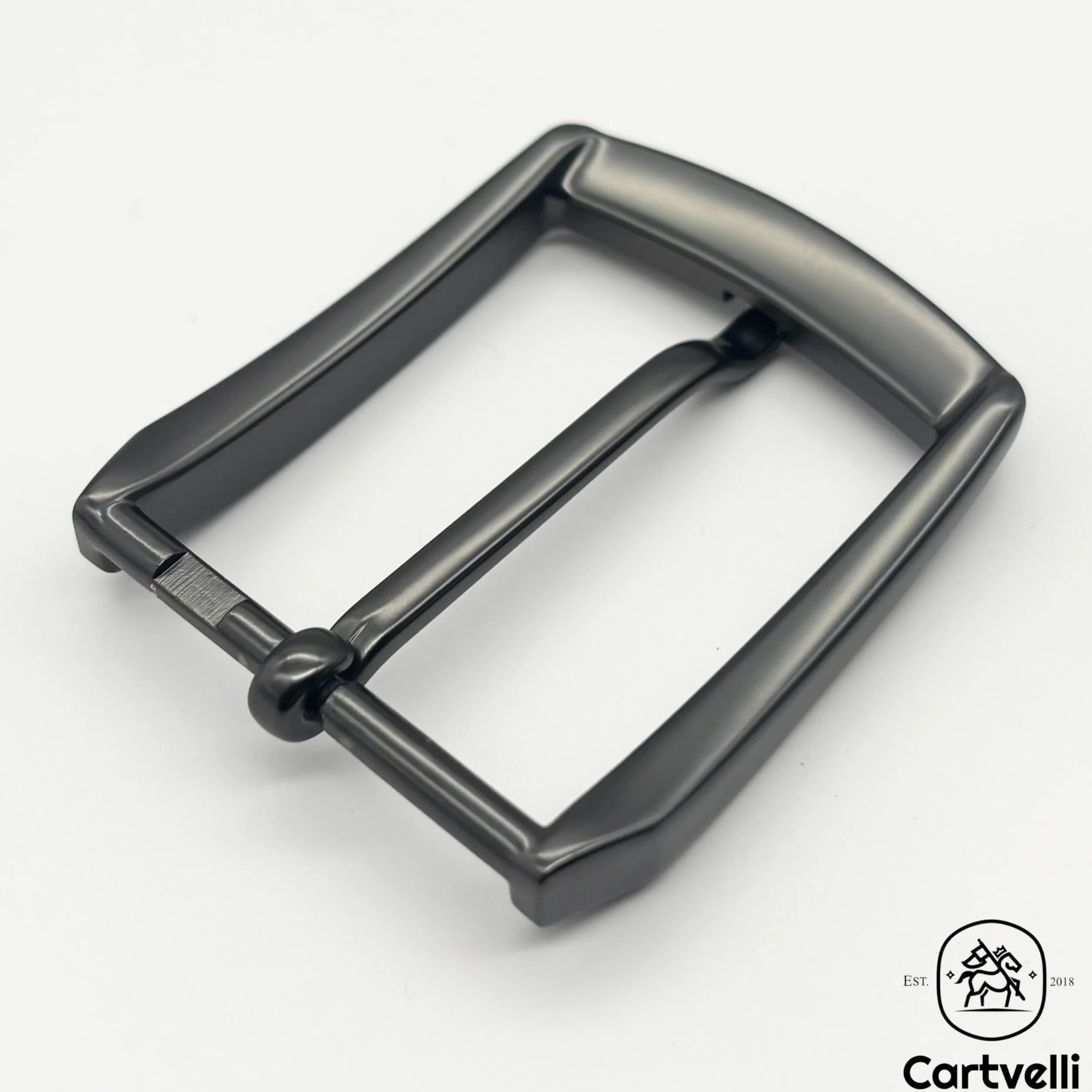 Premium Klamra do paska męska szerokość 40mm ciemnoszara - Zapięcie do paska dla pasków o szerokości 38-40mm - wysokiej jakości stop metalu klamra zapasowa ciemnoszara GS40010-MBG Matt Black