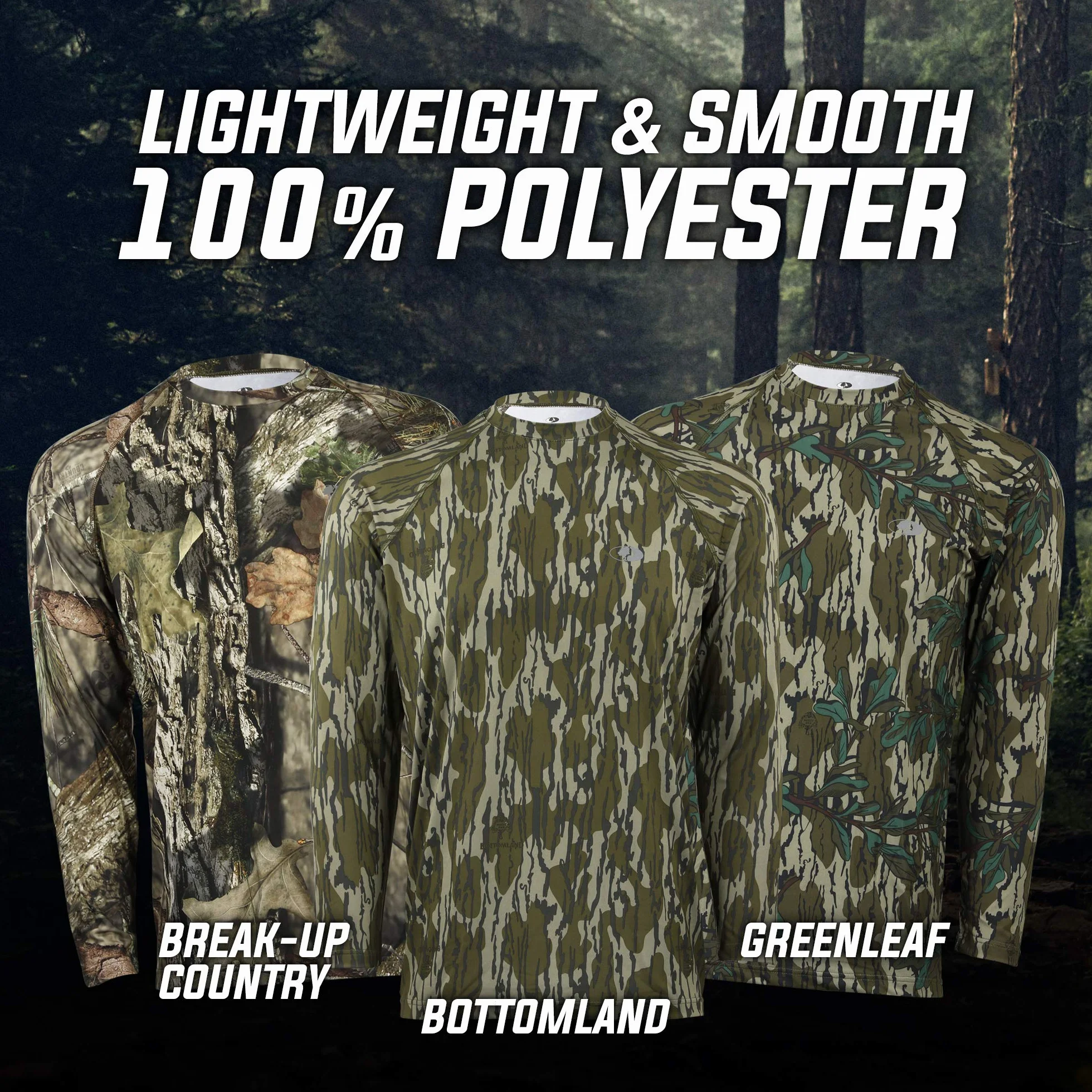 Mossy Oak Długi rękaw Mężczyźni Men's Hunting Shirt Camo Clothes Long Sleeve (1 w zestawie)