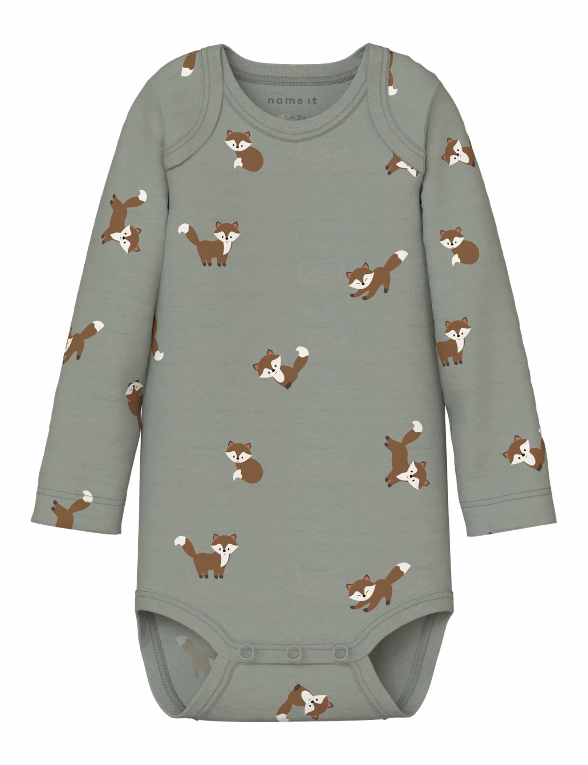 NAME IT Męskie Nbmbody 3P LS Fox Noos, Shadow, Numeric_74, Shadow, numeric_74