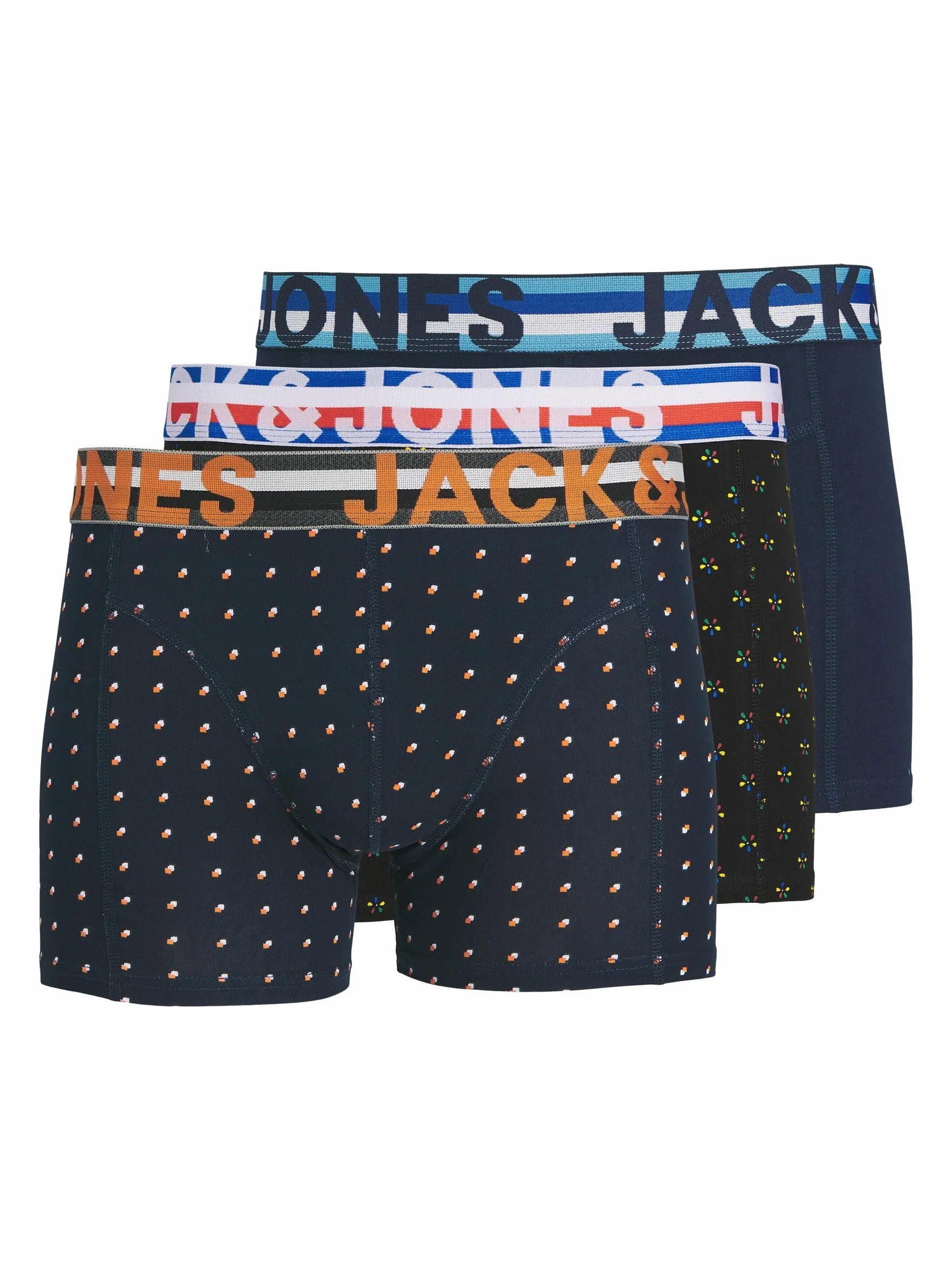 JACK & JONES Bokserki męskie Jachenrik Trunks 3-Pak Noos