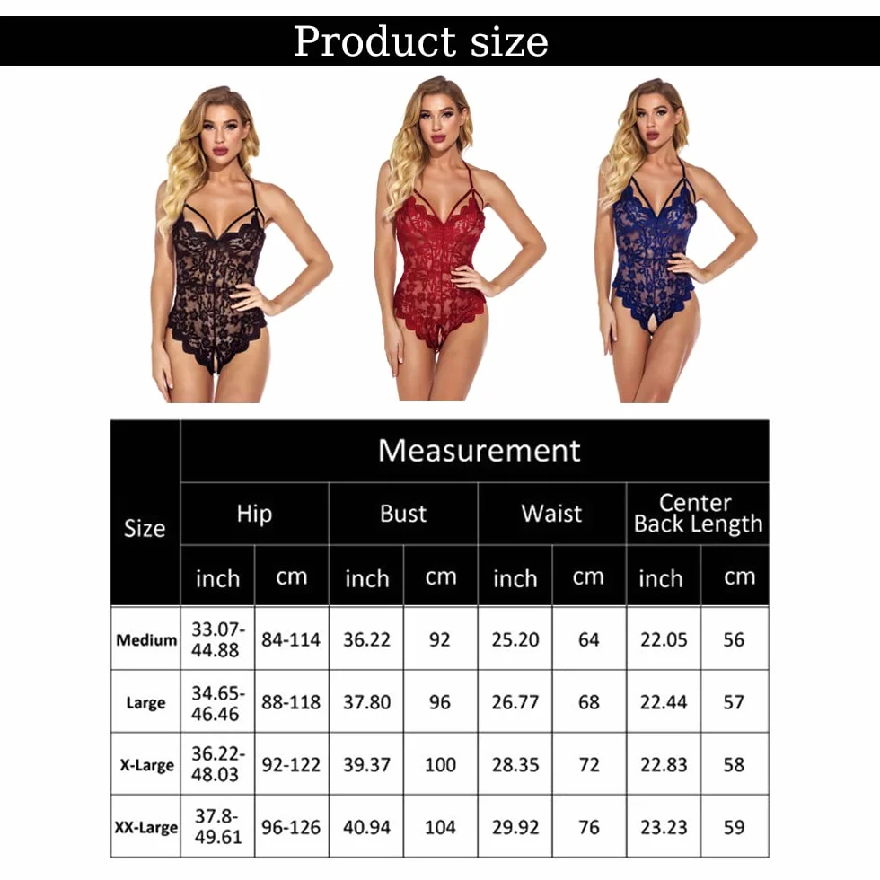 Bielizna damska Seksowne koronkowe body Bielizna z dekoltem w serek Zestaw bielizny Babydoll Bielizna Koronkowa przezroczysta bielizna jednoczęściowa bielizna
